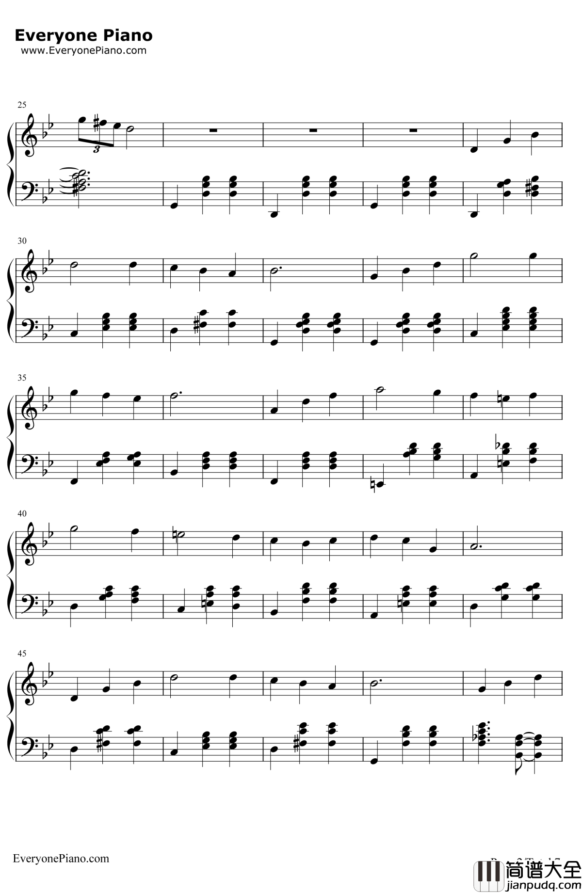 人生的旋转木马钢琴谱_久石让宫崎骏_哈尔的移动城堡主题曲