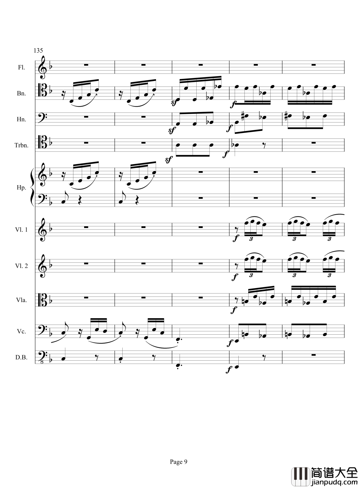 奏鸣曲之交响钢琴谱_第17首_Ⅲ_贝多芬_beethoven