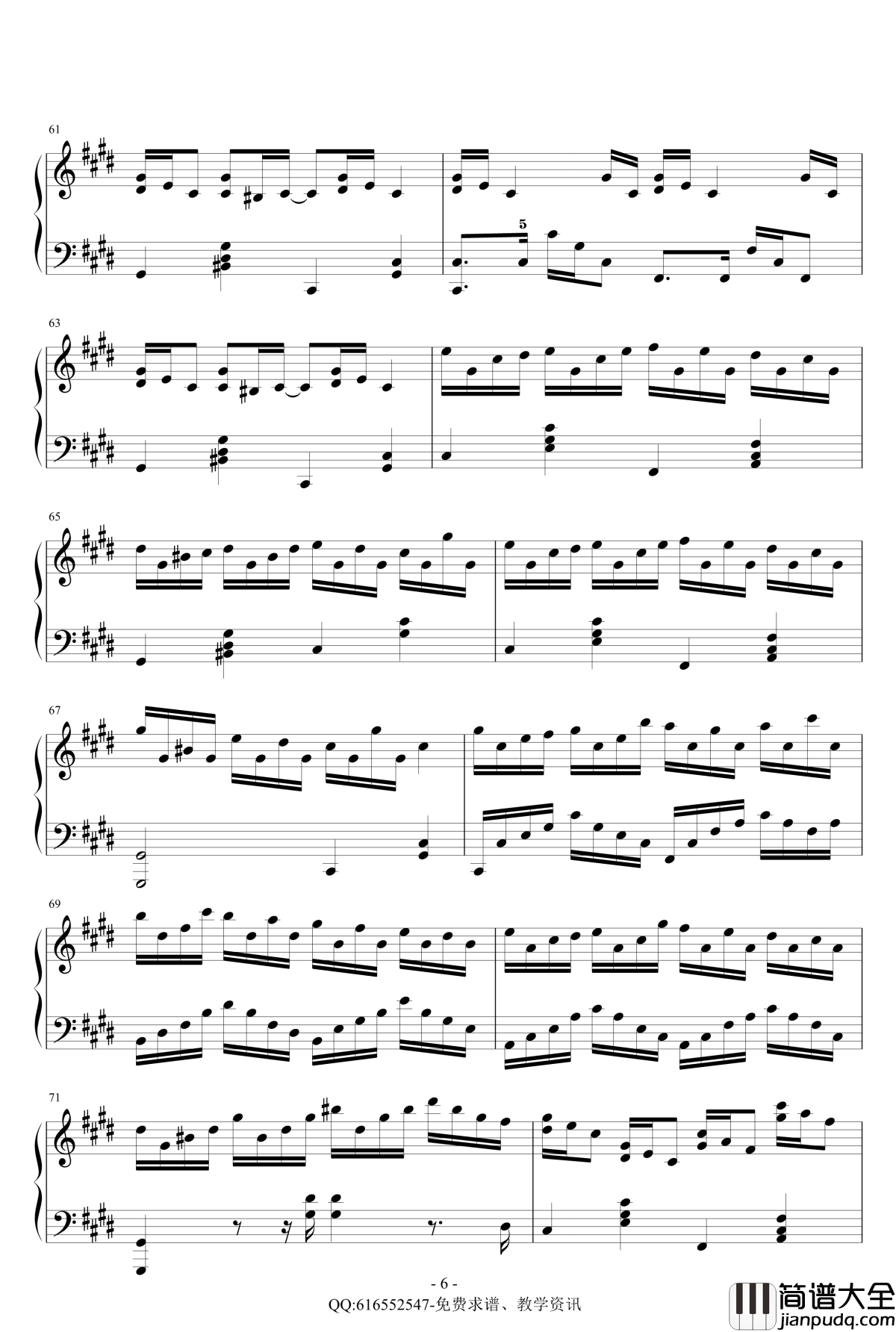 克罗地亚狂想曲钢琴谱_简化版_金龙鱼170427_马克西姆_Maksim·Mrvica