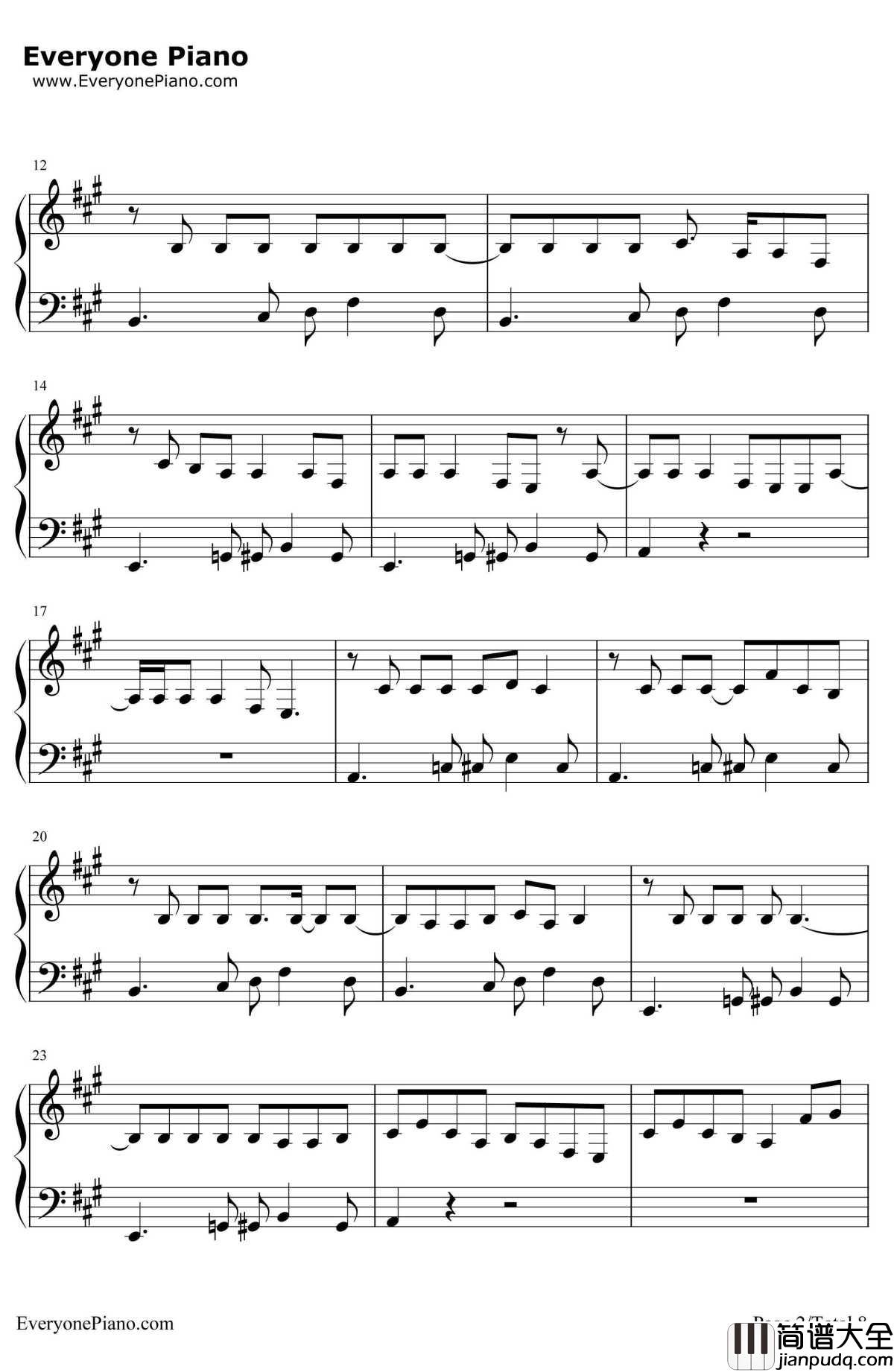 All_About_That_Bass钢琴谱_Meghan_Trainor