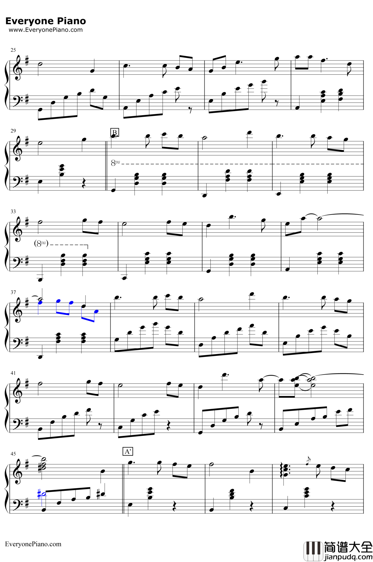 别了夏天钢琴谱_手嶌葵_虞美人盛开的山坡主题曲
