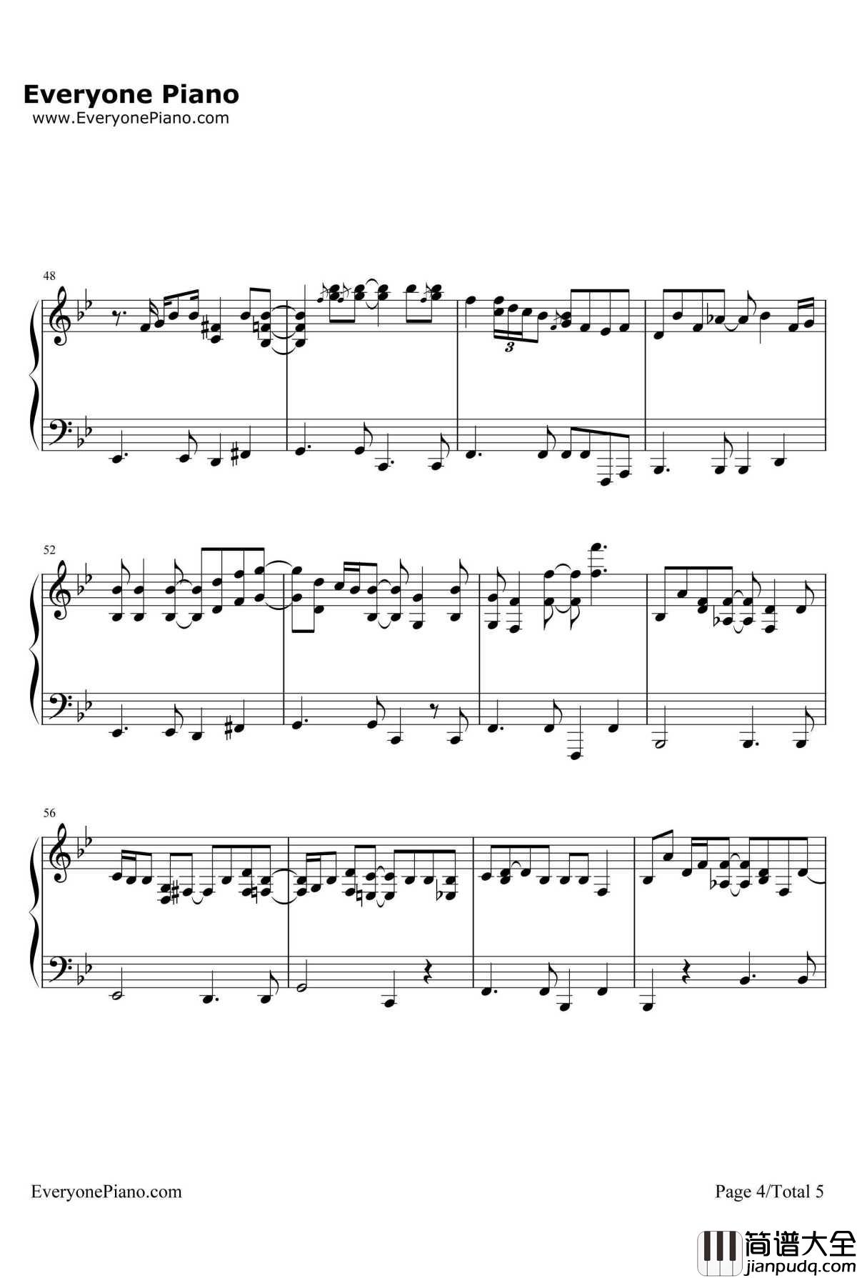 Don't_Know_Why钢琴谱_NorahJones 诺拉·琼斯