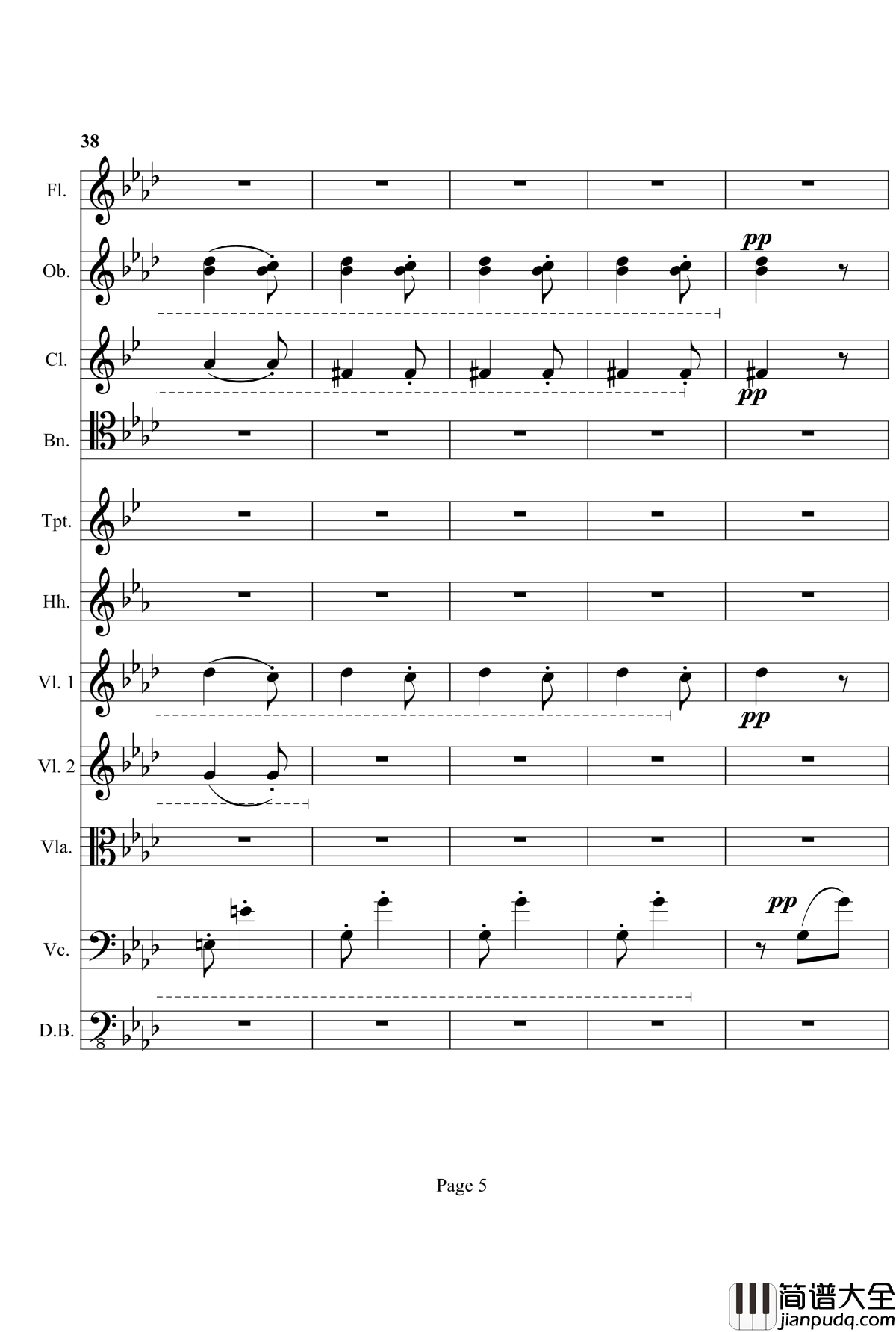 奏鸣曲之交响钢琴谱_第12首_Ⅱ_贝多芬_beethoven