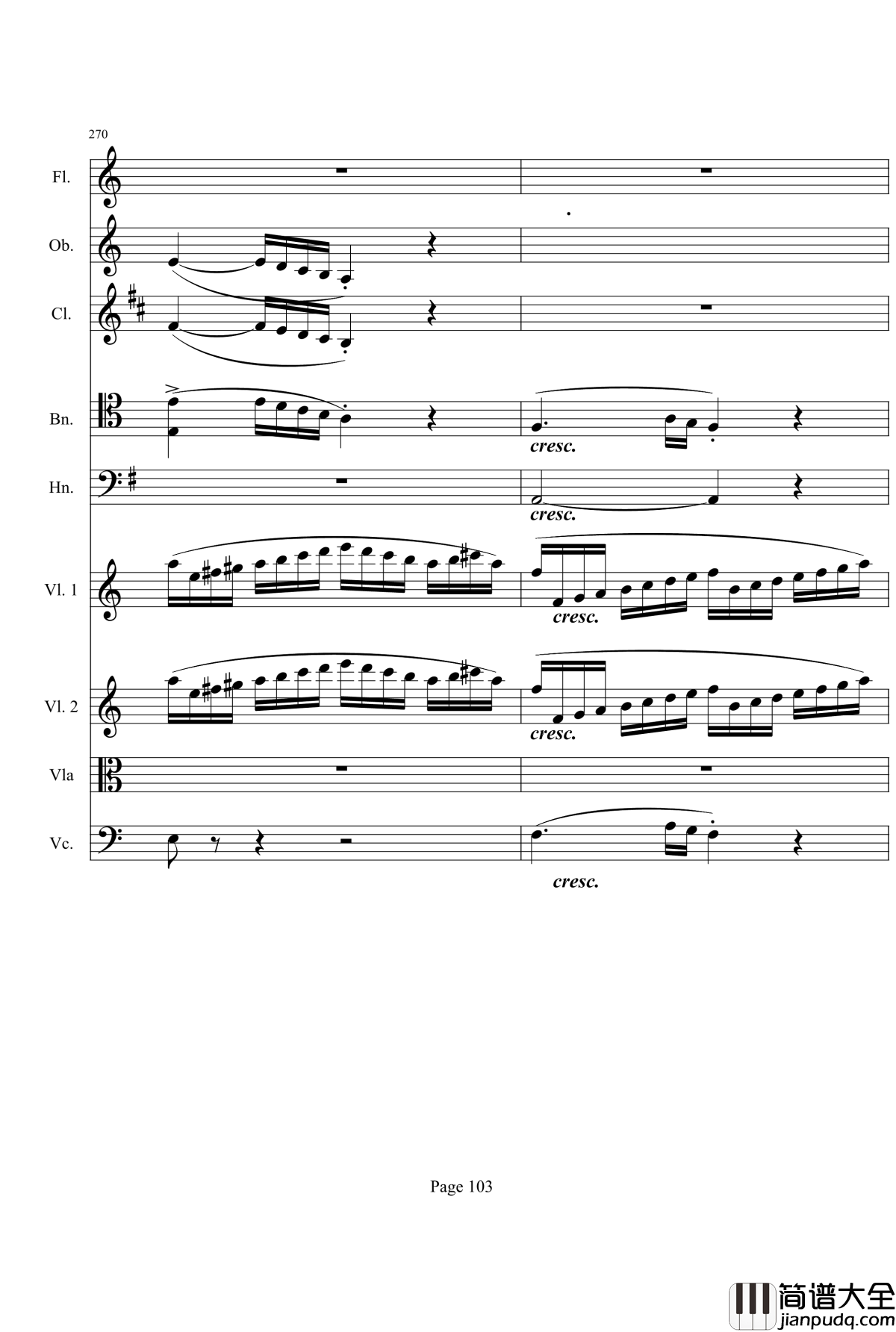 奏鸣曲之交响钢琴谱_第21首_Ⅰ_贝多芬_beethoven