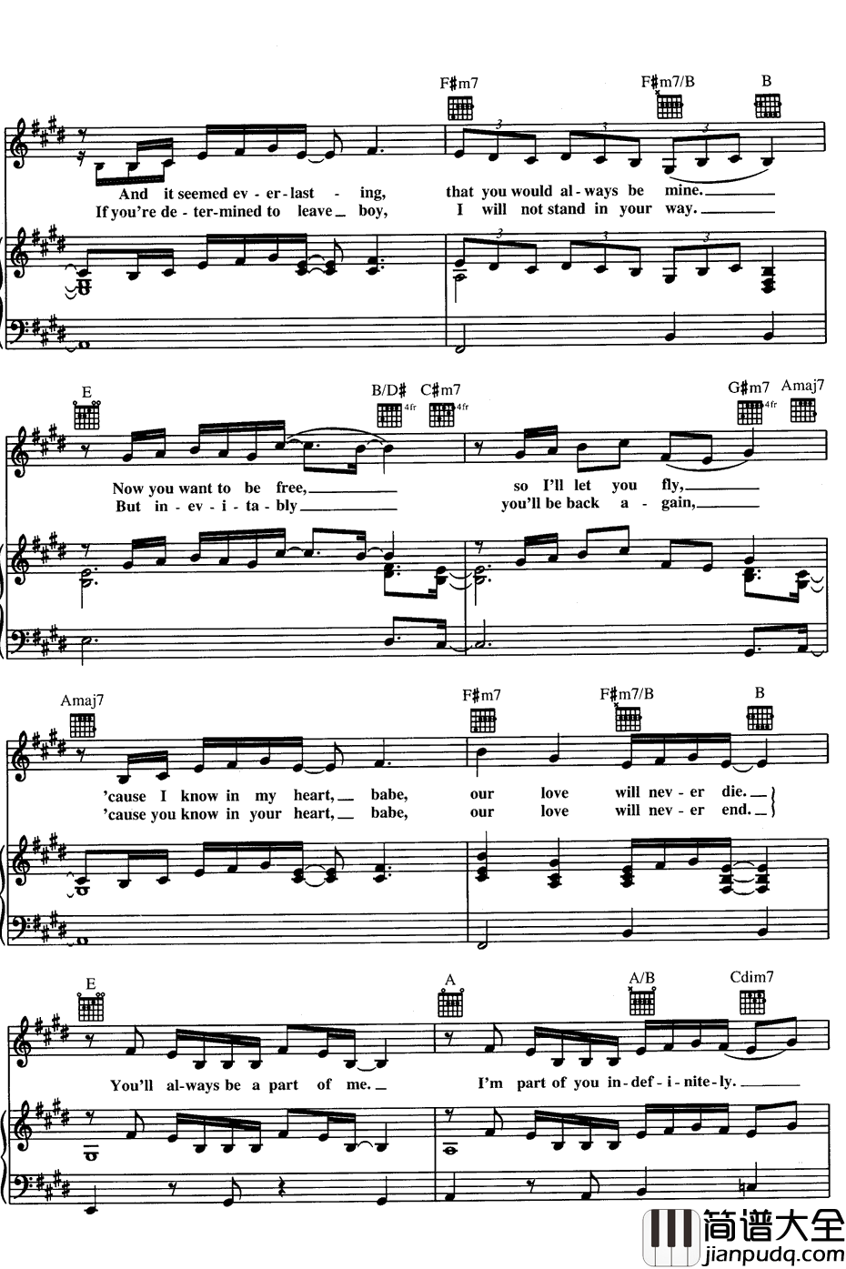 Always_Be_My_Baby钢琴谱_MariahCarey