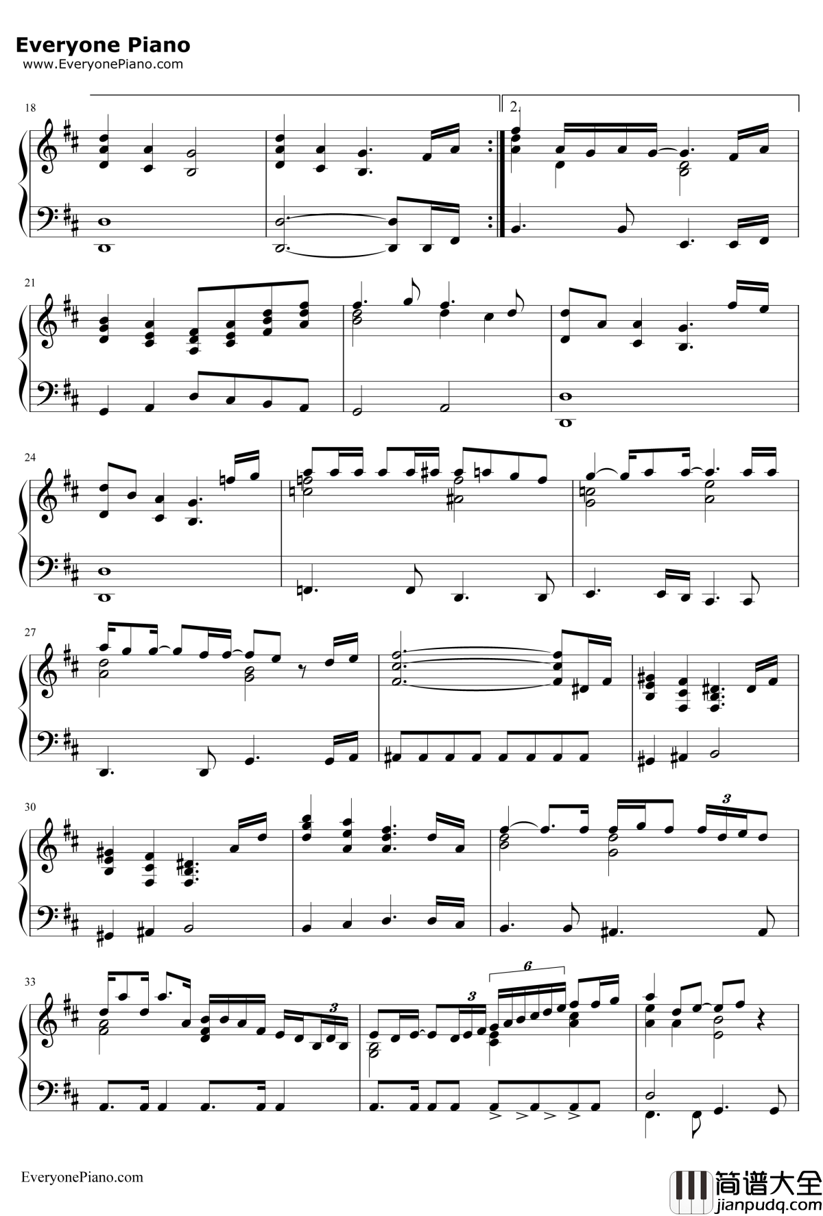 Go_the_Distance钢琴谱_RogerBart_大力士主题曲_Hercules主题曲