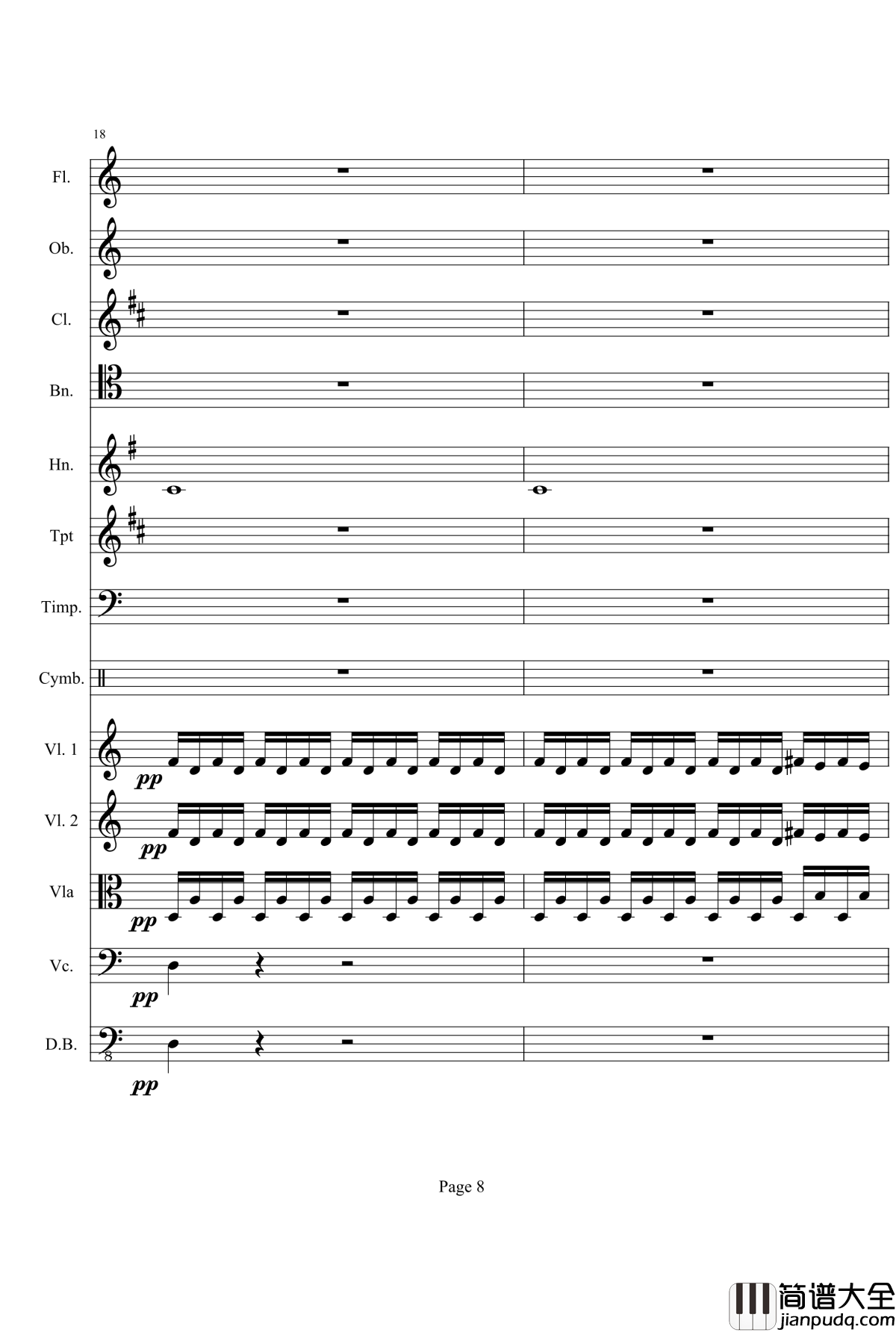 奏鸣曲之交响钢琴谱_第21首_Ⅰ_贝多芬_beethoven