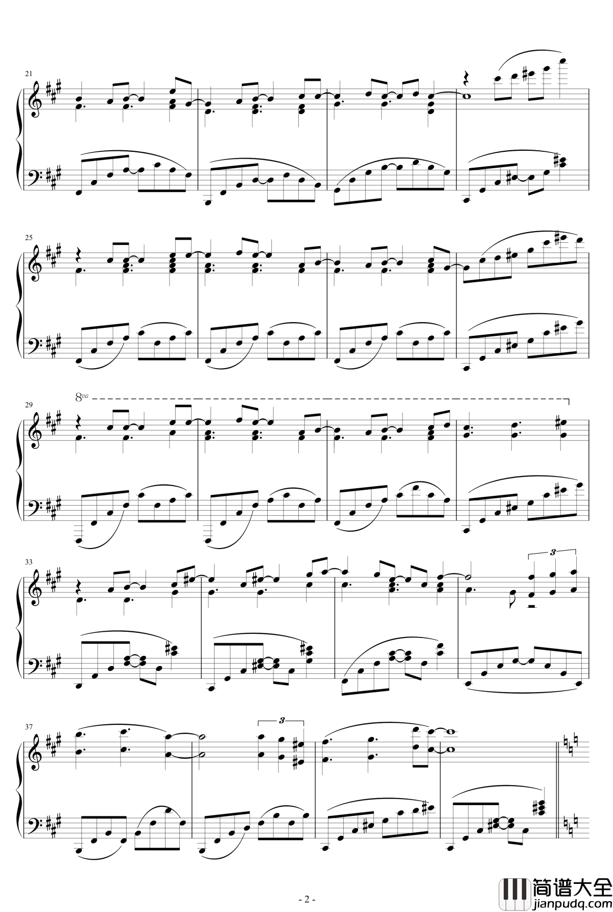 FGO主题曲钢琴谱_色彩_Fate_Grand_Order