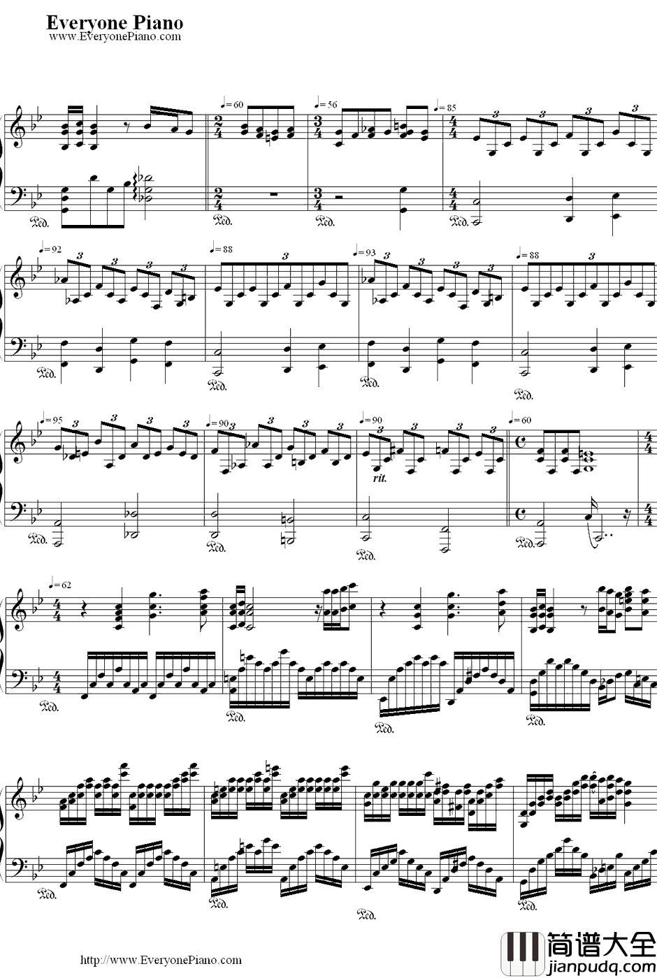 All_by_Myself钢琴谱_CelineDion