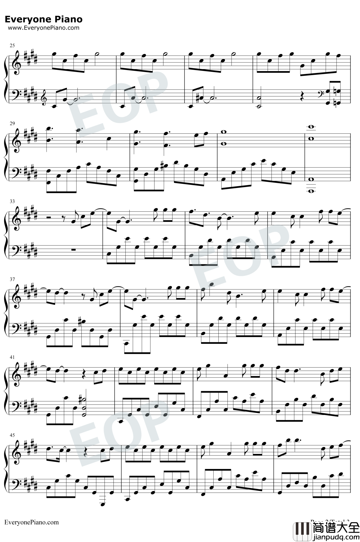 一生等你钢琴谱_袁娅维_媚者无疆主题曲
