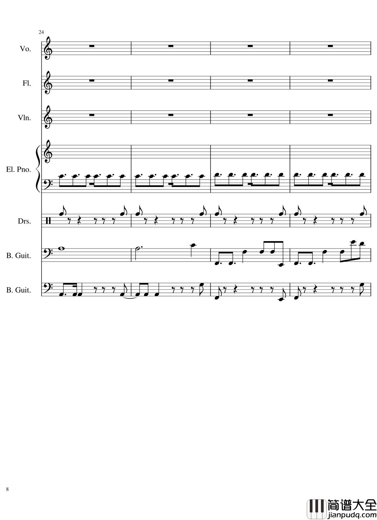 Intro钢琴谱_The_xx