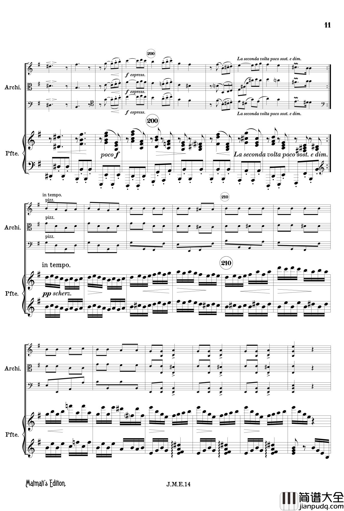 g小调第一钢琴四重奏_Op.25__第四乐章_吉普赛回旋曲钢琴谱_勃拉姆斯