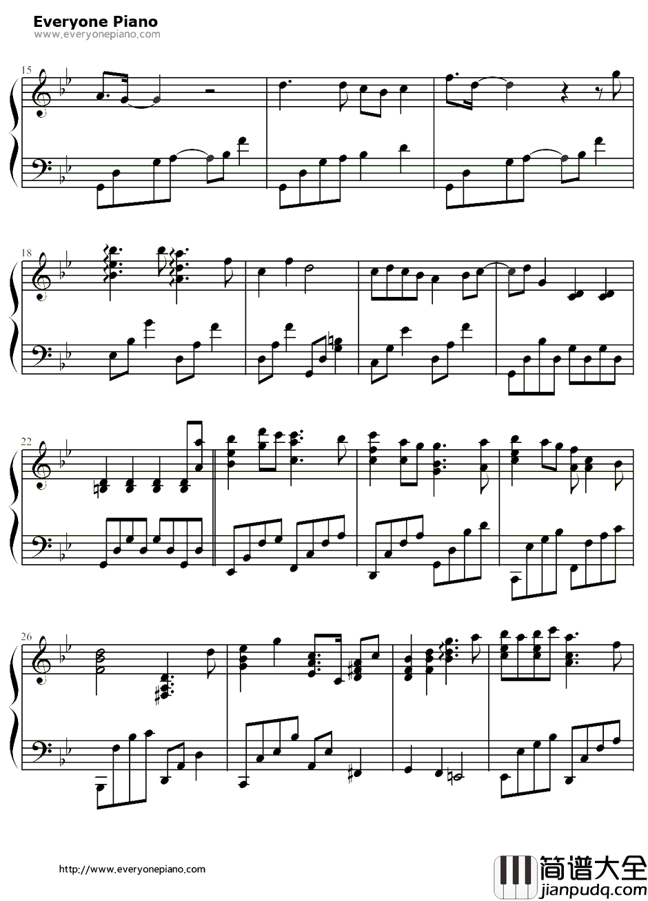待我长发及腰钢琴谱_尚雯婕_美人制造主题曲