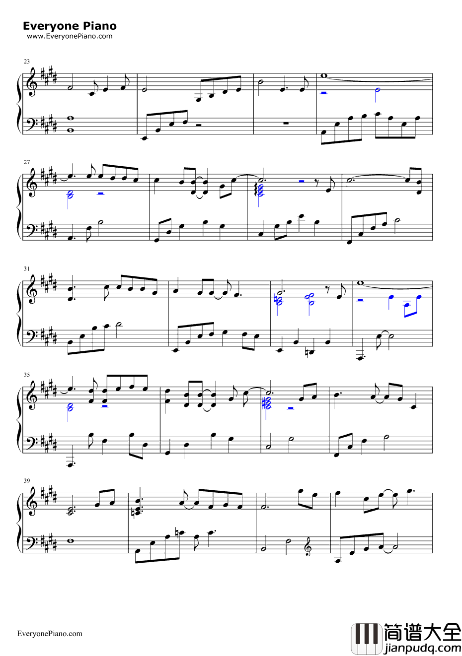 恐高的鸟钢琴谱_大鹏_煎饼侠插曲