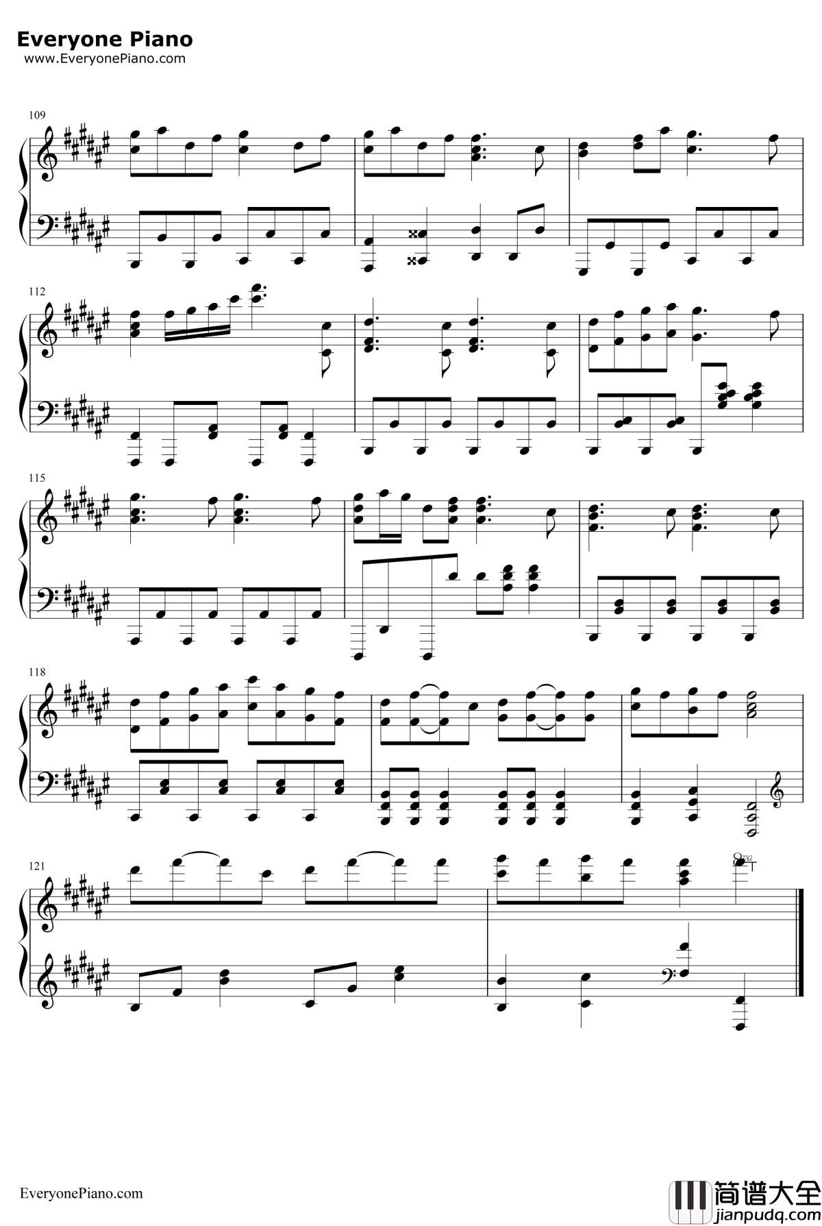 白金迪斯科钢琴谱_井口裕香_伪物语片头曲