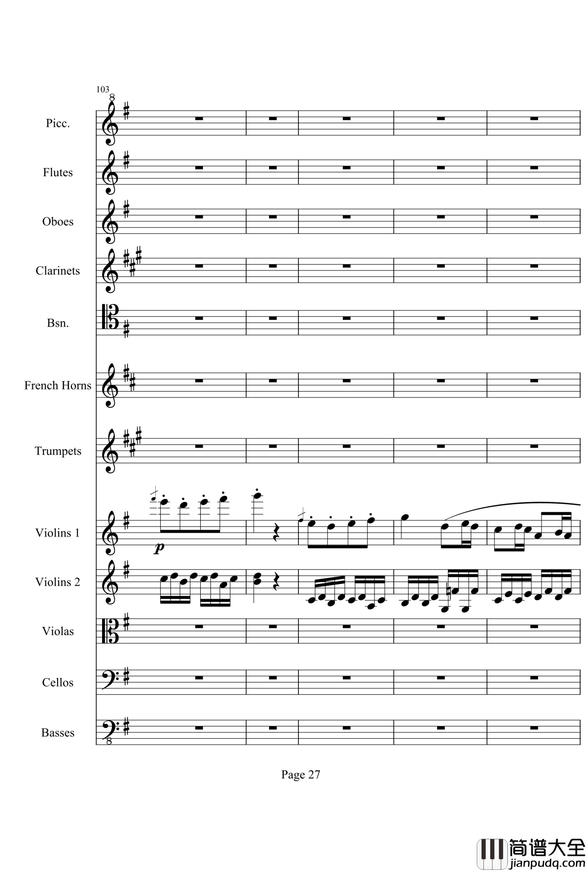 奏鸣曲之交响钢琴谱_第25首_Ⅲ_贝多芬_beethoven