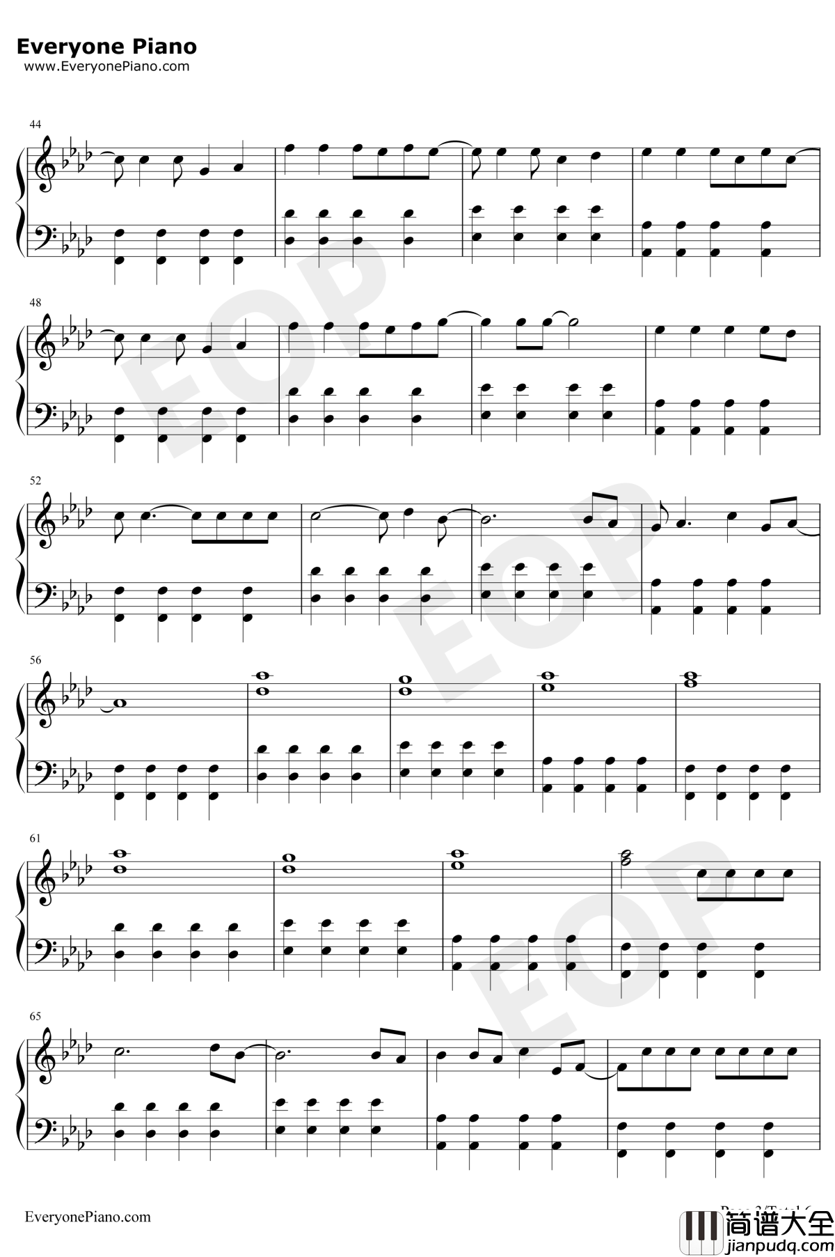Viva_la_vida钢琴谱_Coldplay_生命万岁