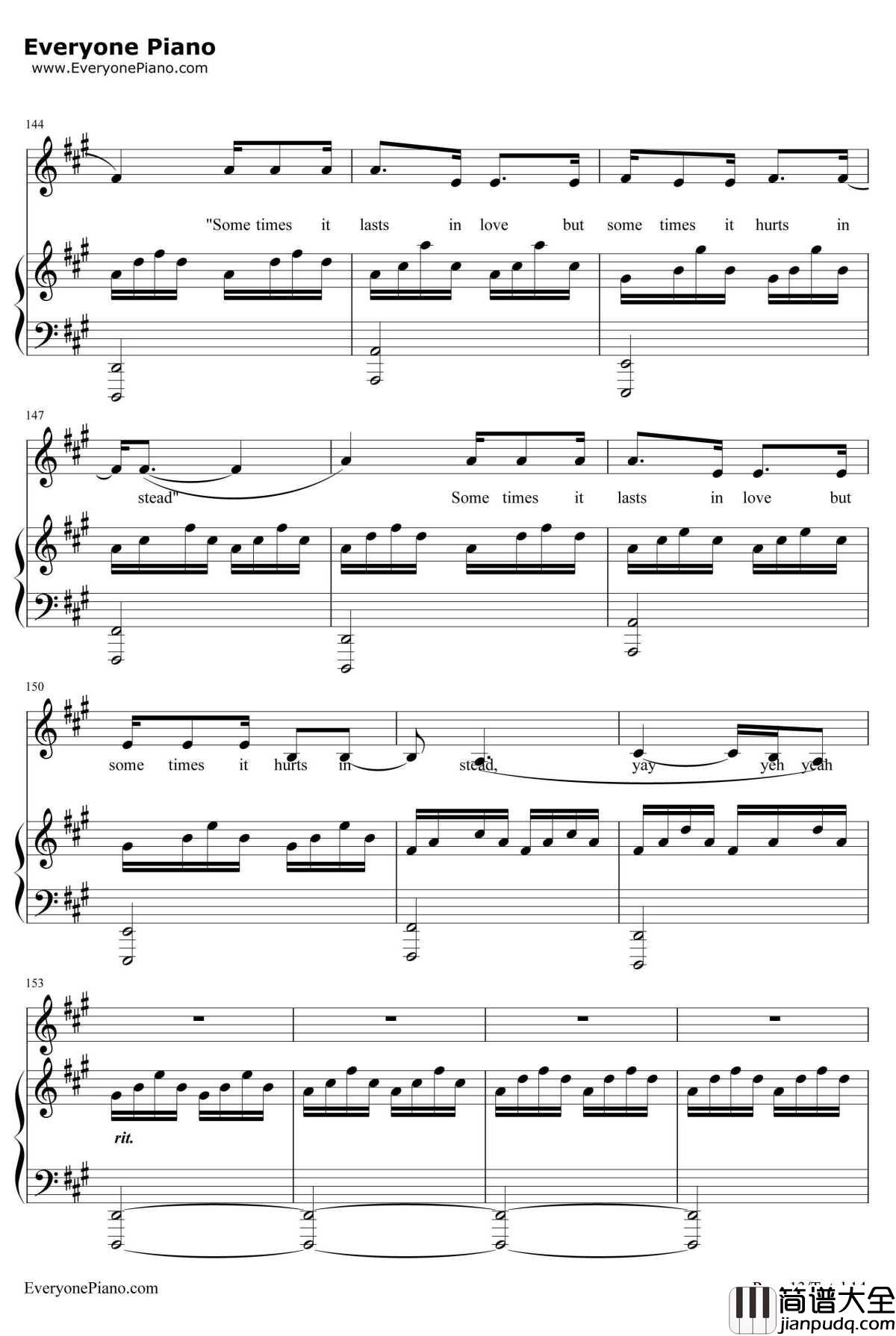 Someone_like_You钢琴谱_Adele_弹唱版
