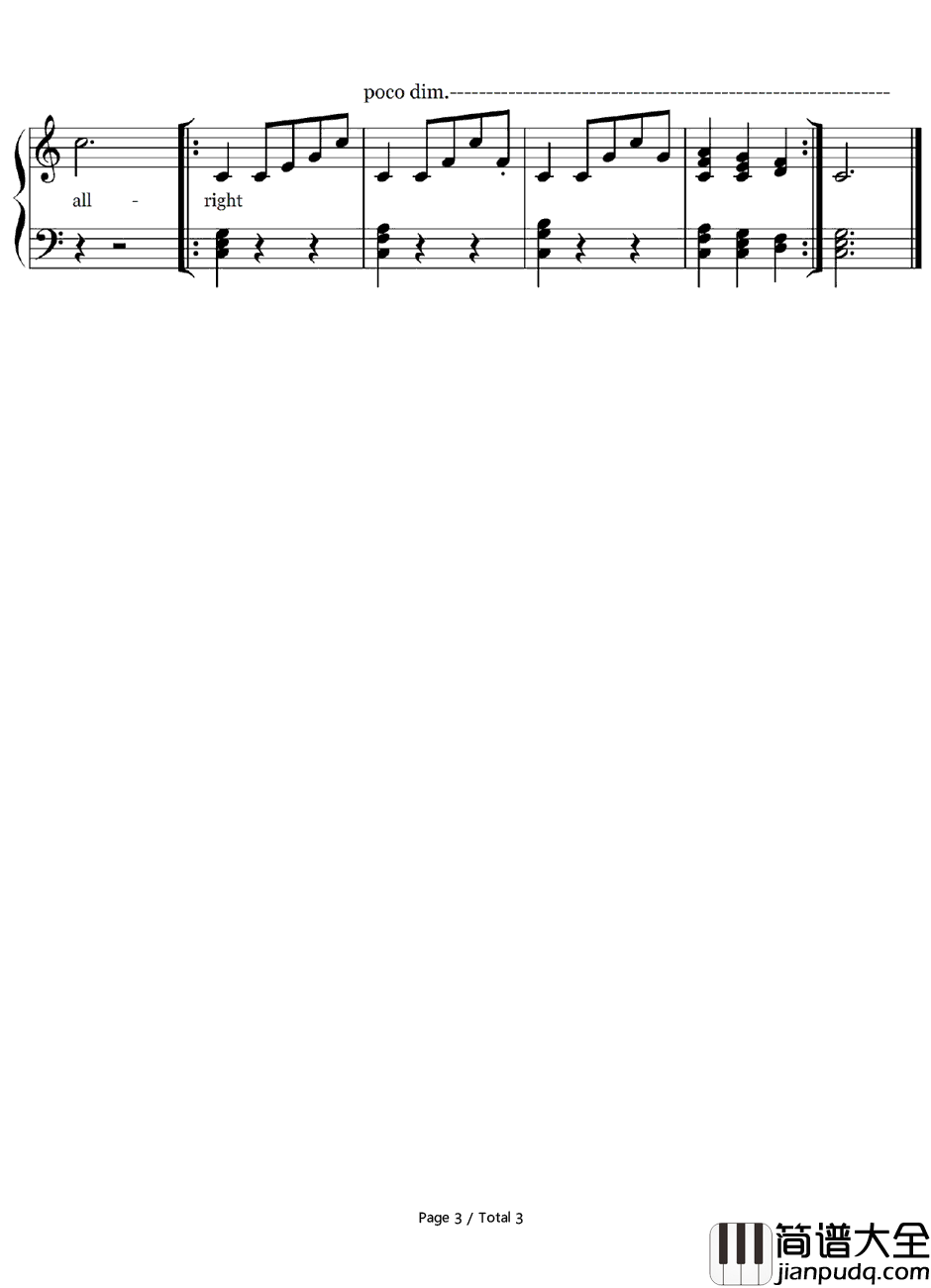 Piano_Man钢琴谱_BillyJoel_简单版