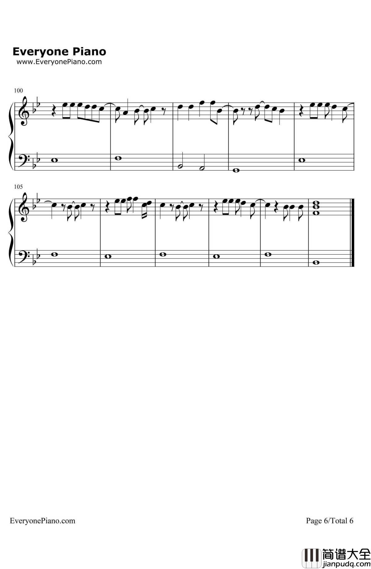 Night_Changes钢琴谱_One_Direction_弹唱版