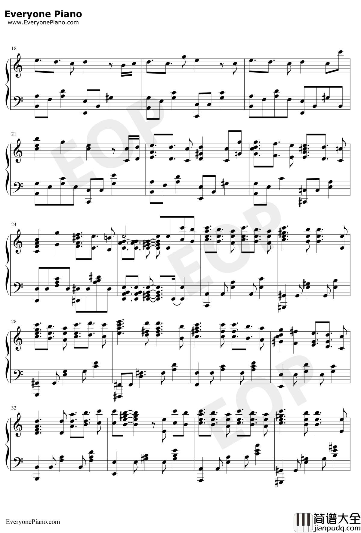 アイリス钢琴谱_蓝井艾露_刀剑神域AlicizationED