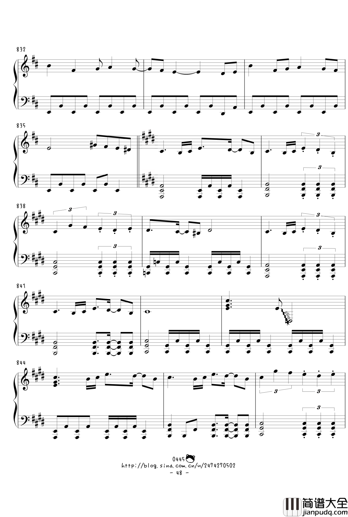 幻想游戏绀东方绀珠传组曲连弹钢琴谱_触手猴_东方project