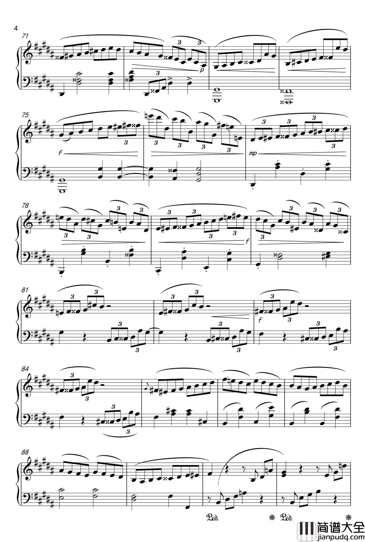 f小调练习曲钢琴谱_コナユキ