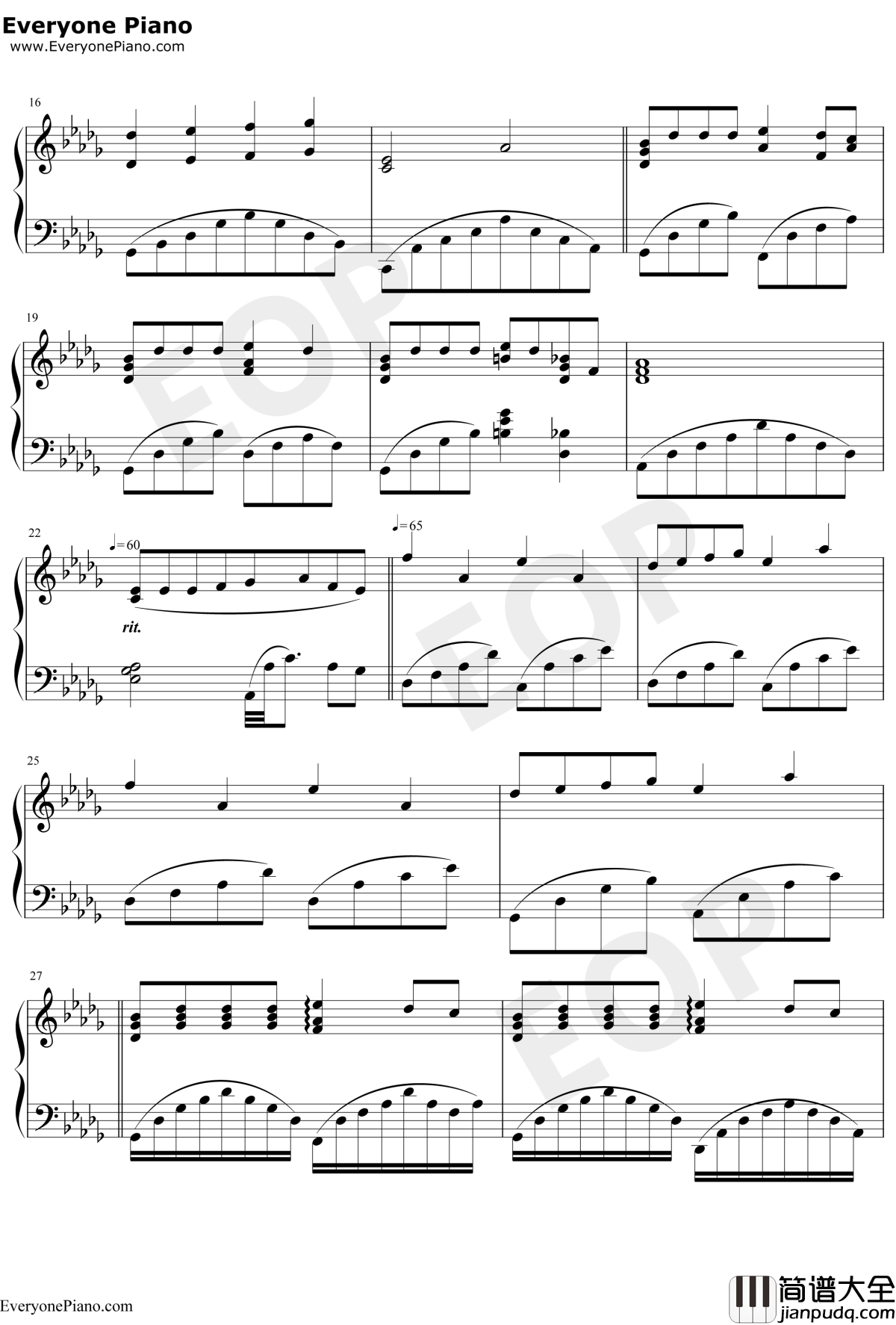 The_Music_of_the_Night钢琴谱_AndrewLloydWebber安德鲁·劳埃德·韦伯_歌剧魅影OST