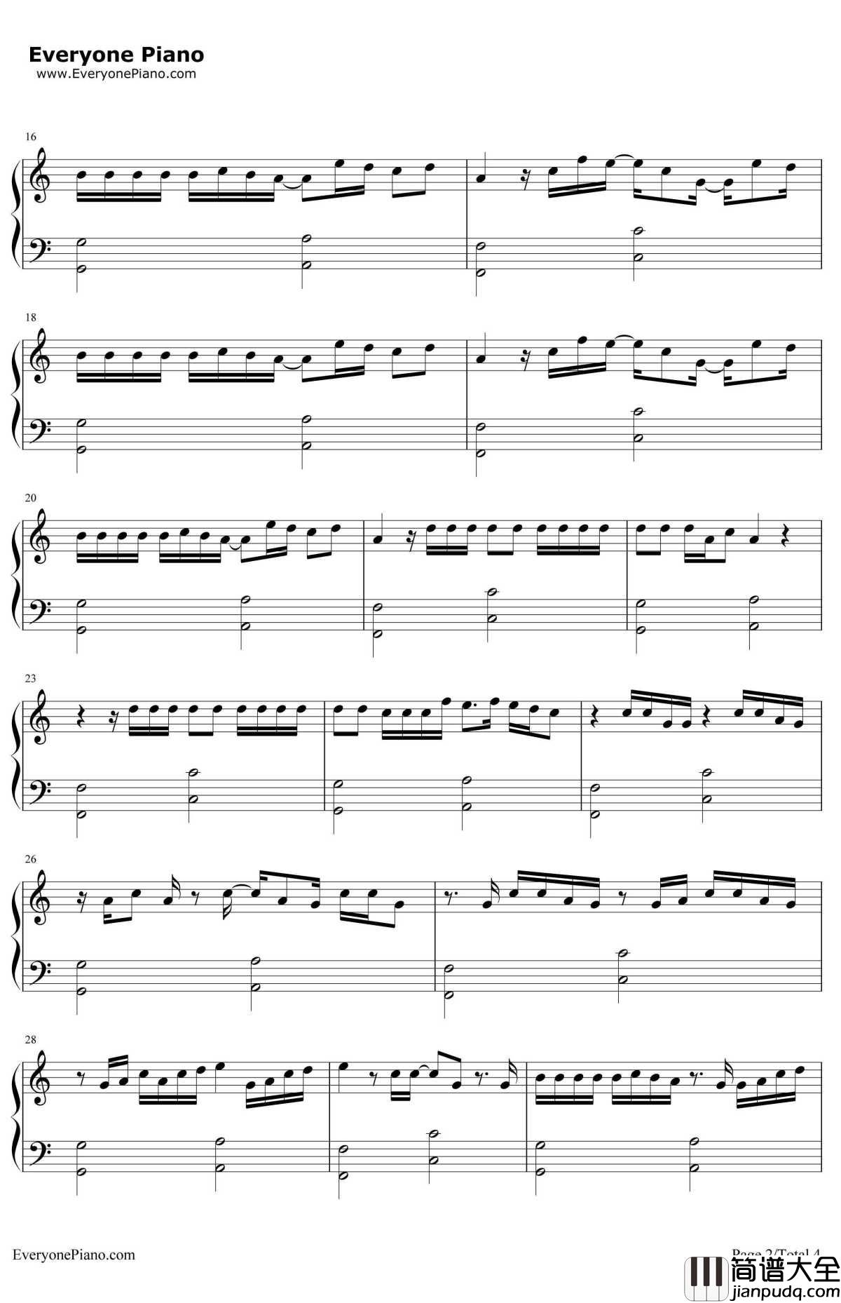 I Don't Wanna Live Forever钢琴谱_Zayn_Malik,Taylor_Swift__五十度灰2_的主题曲