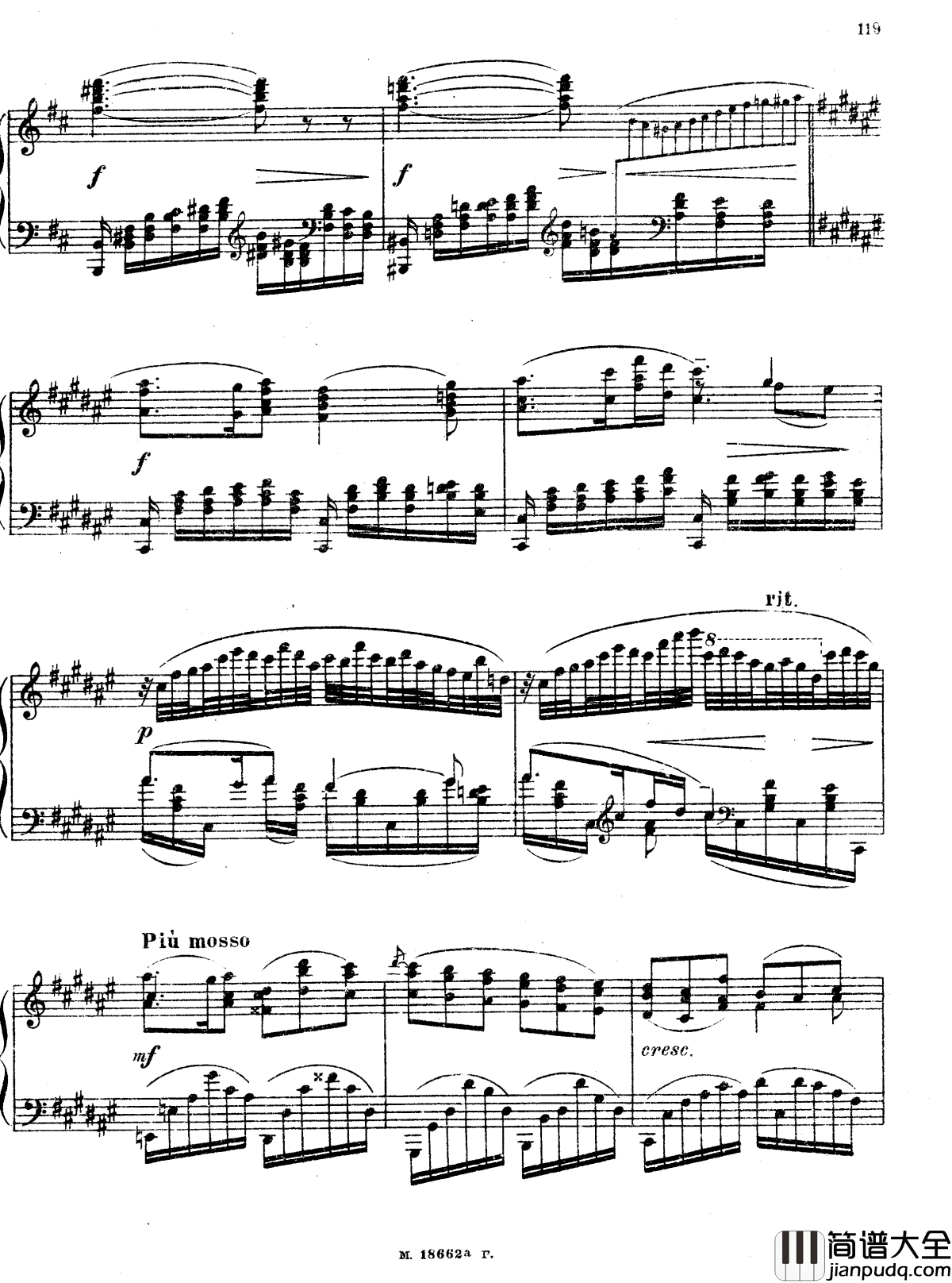 里亚多夫___升F大调船歌____Op.44_里亚多夫_钢琴谱