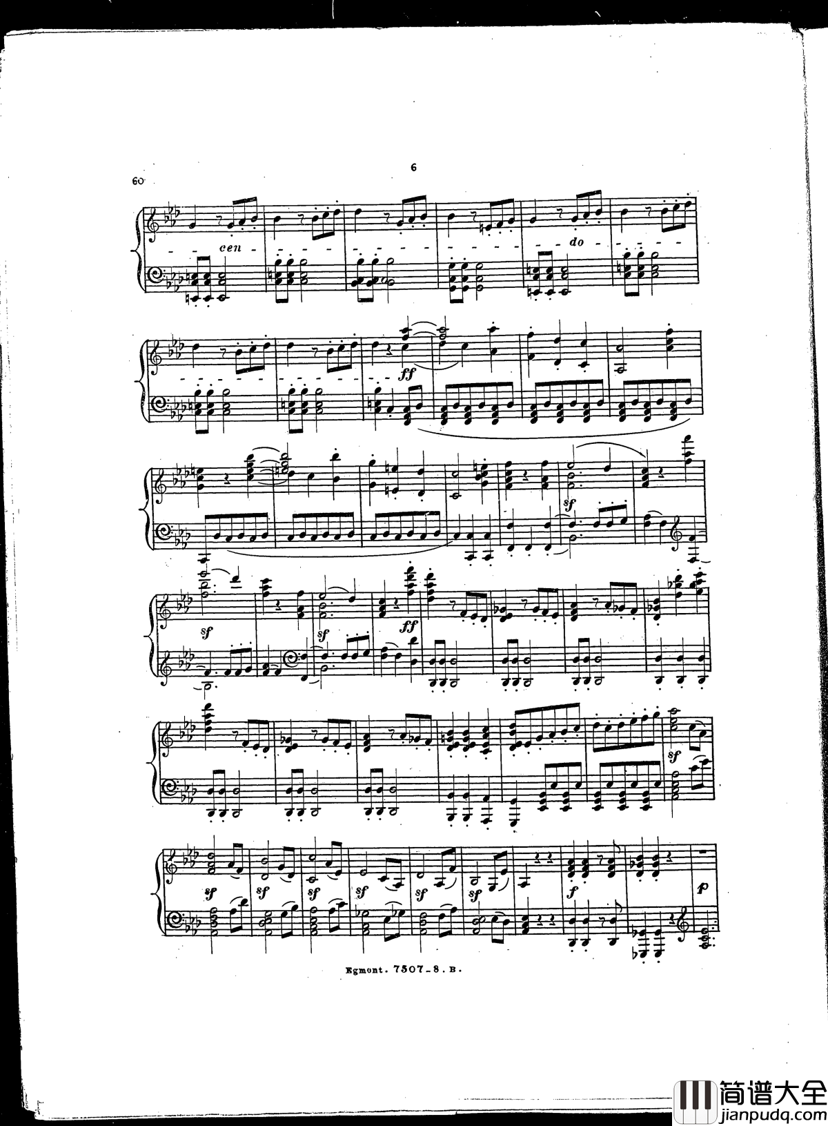 埃格蒙特序曲__Op.84钢琴谱_贝多芬_beethoven