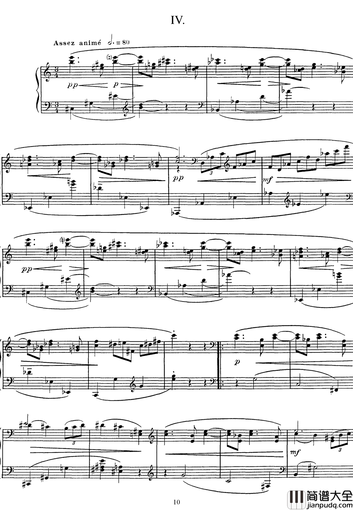 高贵而伤感的圆舞曲钢琴谱_拉威尔_Ravel