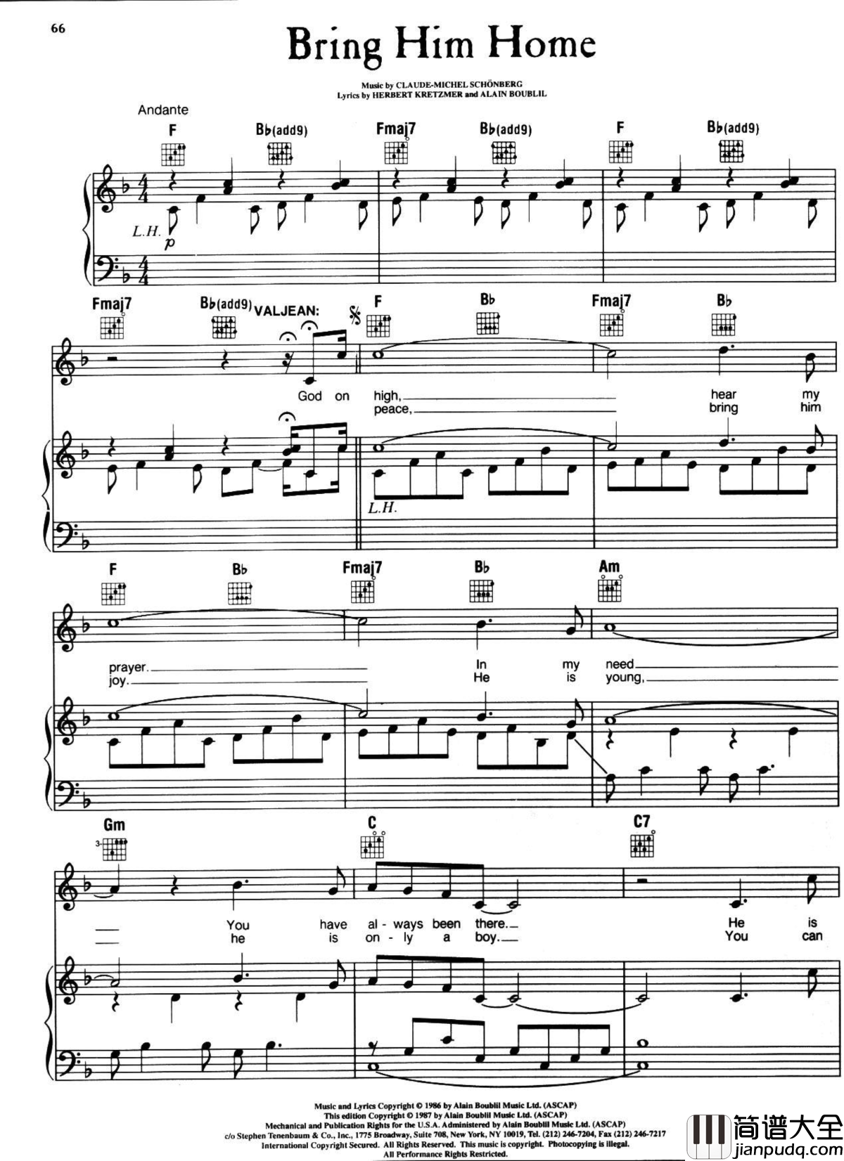 悲惨世界弹唱谱全集钢琴谱_Les_Miserables