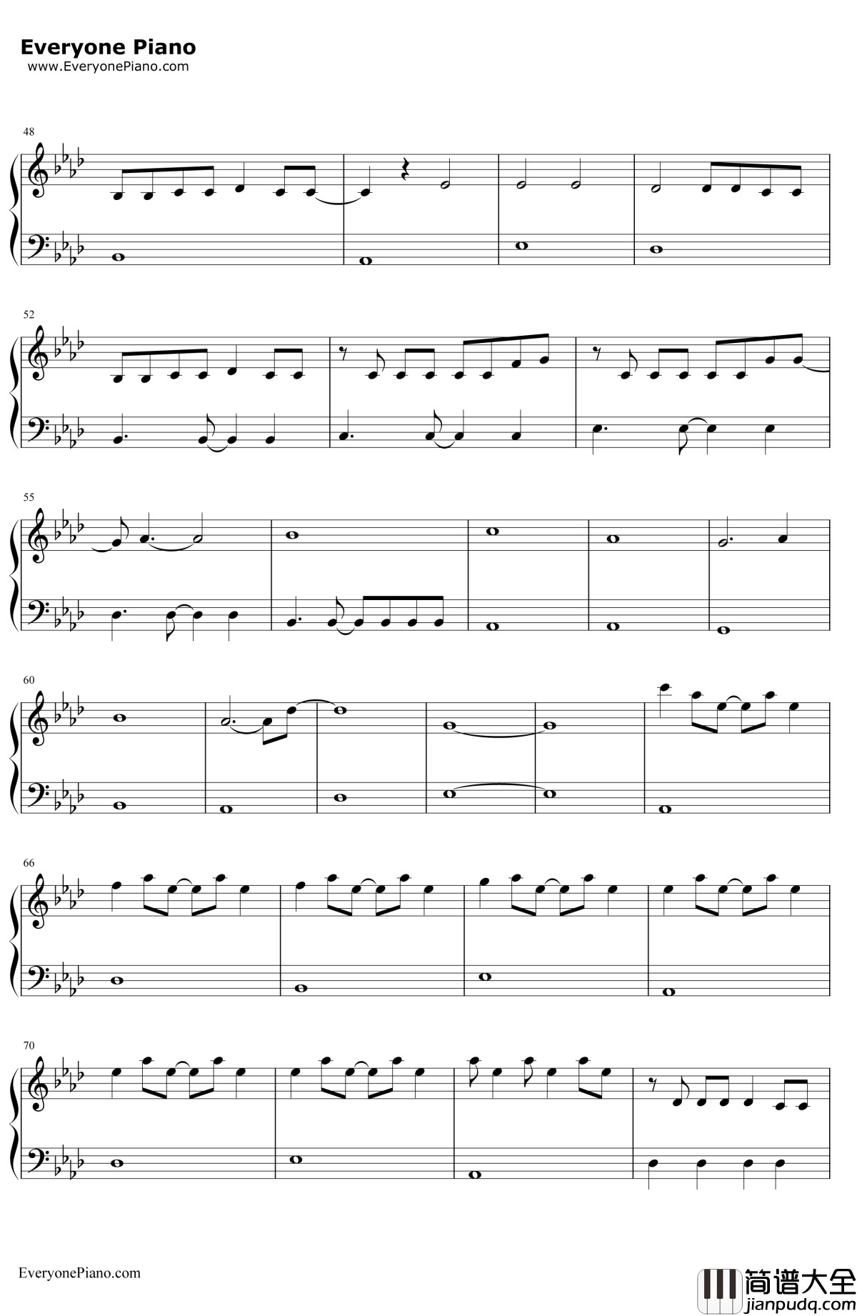 TearUpThisTown钢琴谱_Keane_电影_恶魔呼唤_主题曲