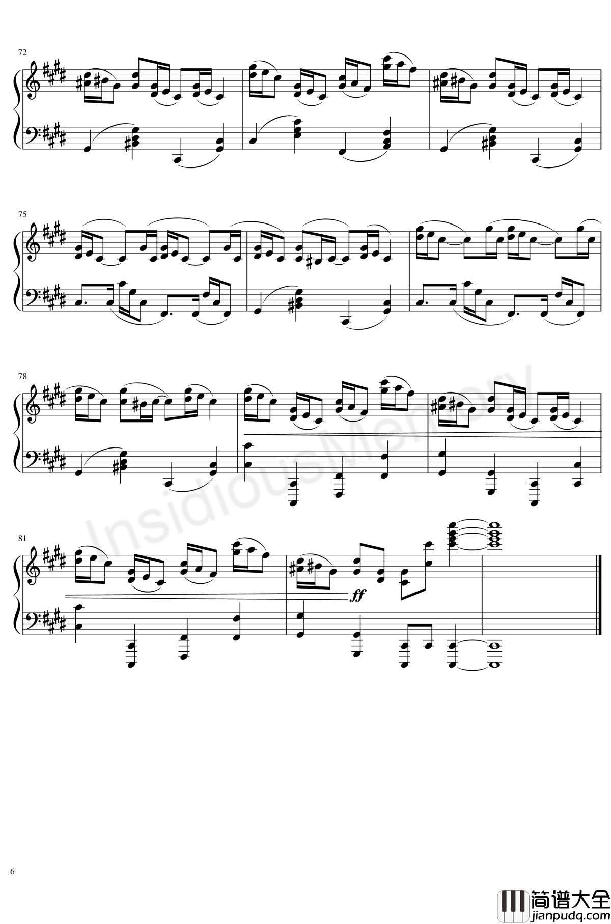 克罗地亚狂想曲钢琴谱_马克西姆_Maksim·Mrvica