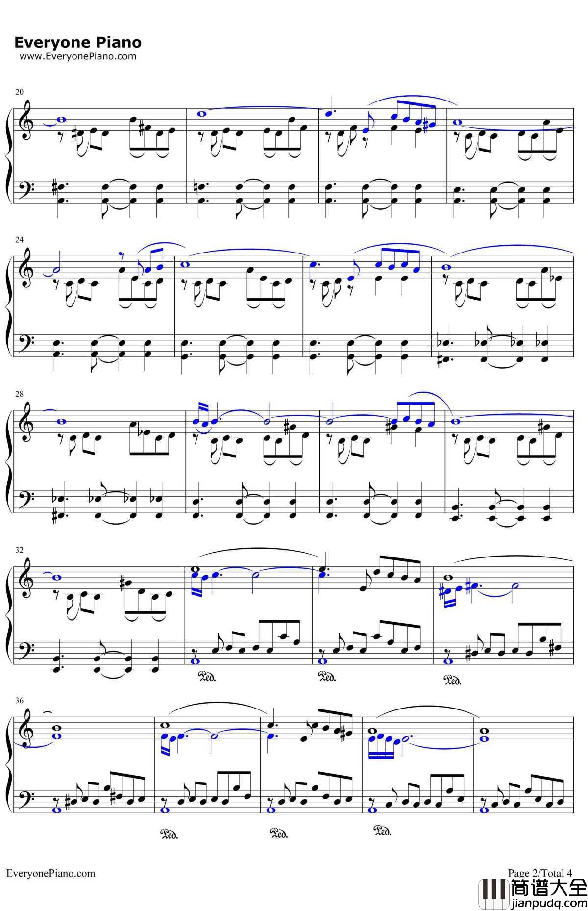 自由探戈钢琴谱_皮亚佐拉(AstorPiazzolla)_Libertango_皮亚佐拉