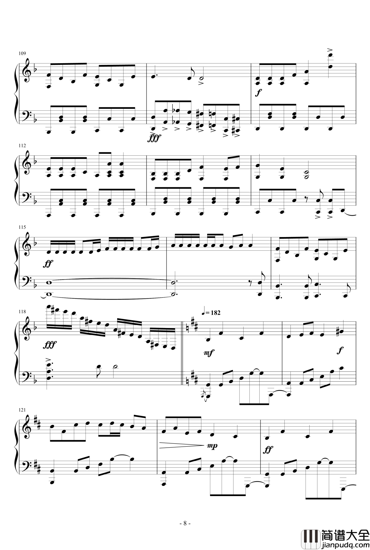 琪露诺的完美算术教室_钢琴谱重弹版_触手猴