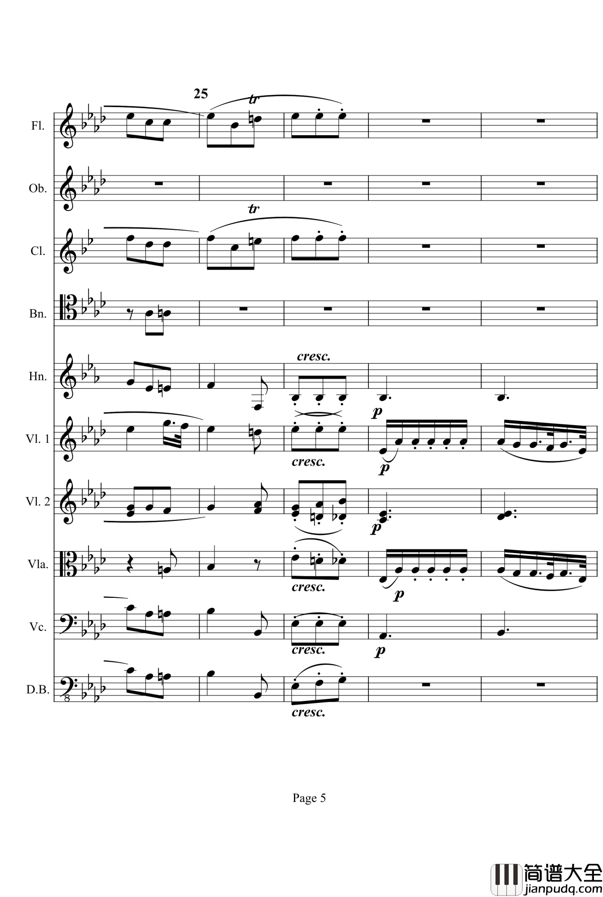 奏鸣曲之交响钢琴谱_第12首_Ⅰ_贝多芬_beethoven