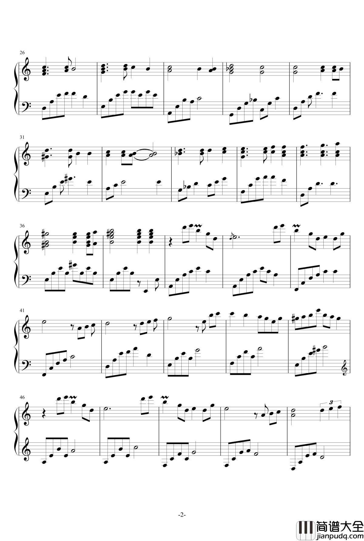 もう歌しか聞こえない钢琴谱_TAMusic