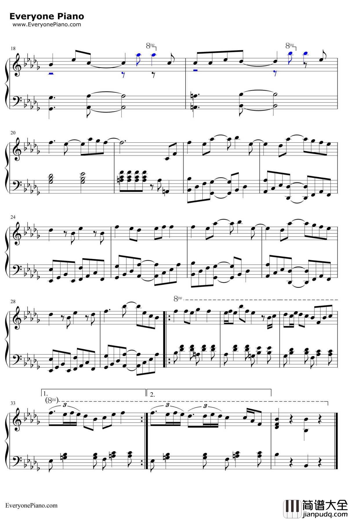 Cantarella钢琴谱_初音ミクKAITO__黑执事_夏尔角色歌