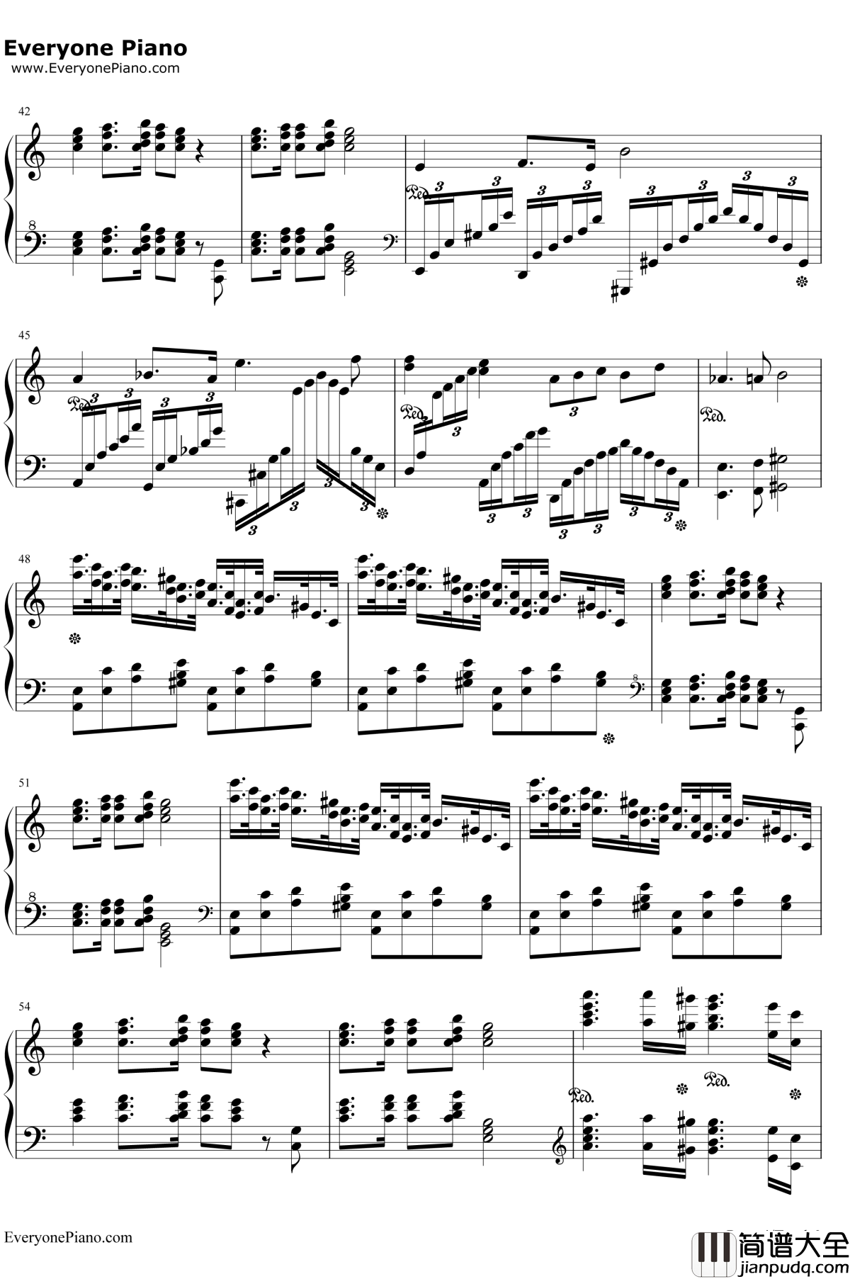 葛里格钢琴协奏曲钢琴谱_马克西姆