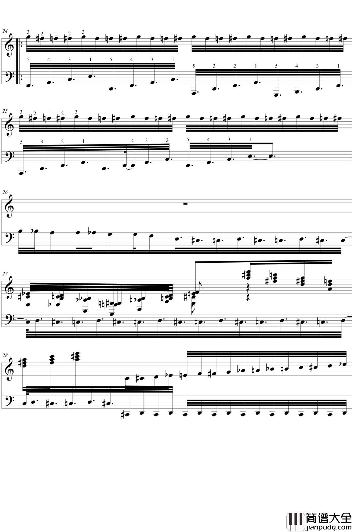 HSE超技练习曲2钢琴谱_火蚁_2dgdsvshh
