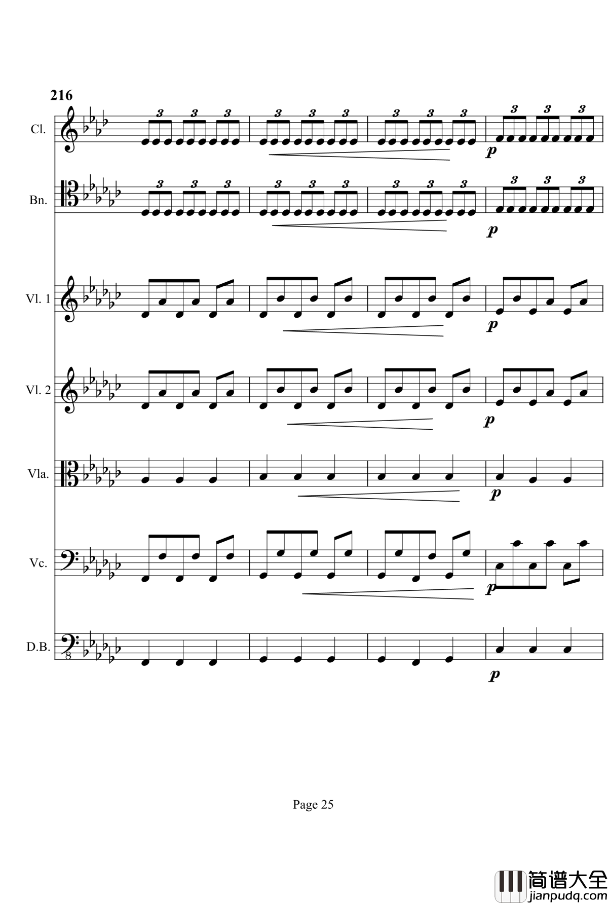 奏鸣曲之交响钢琴谱_第4首_Ⅲ_贝多芬_beethoven