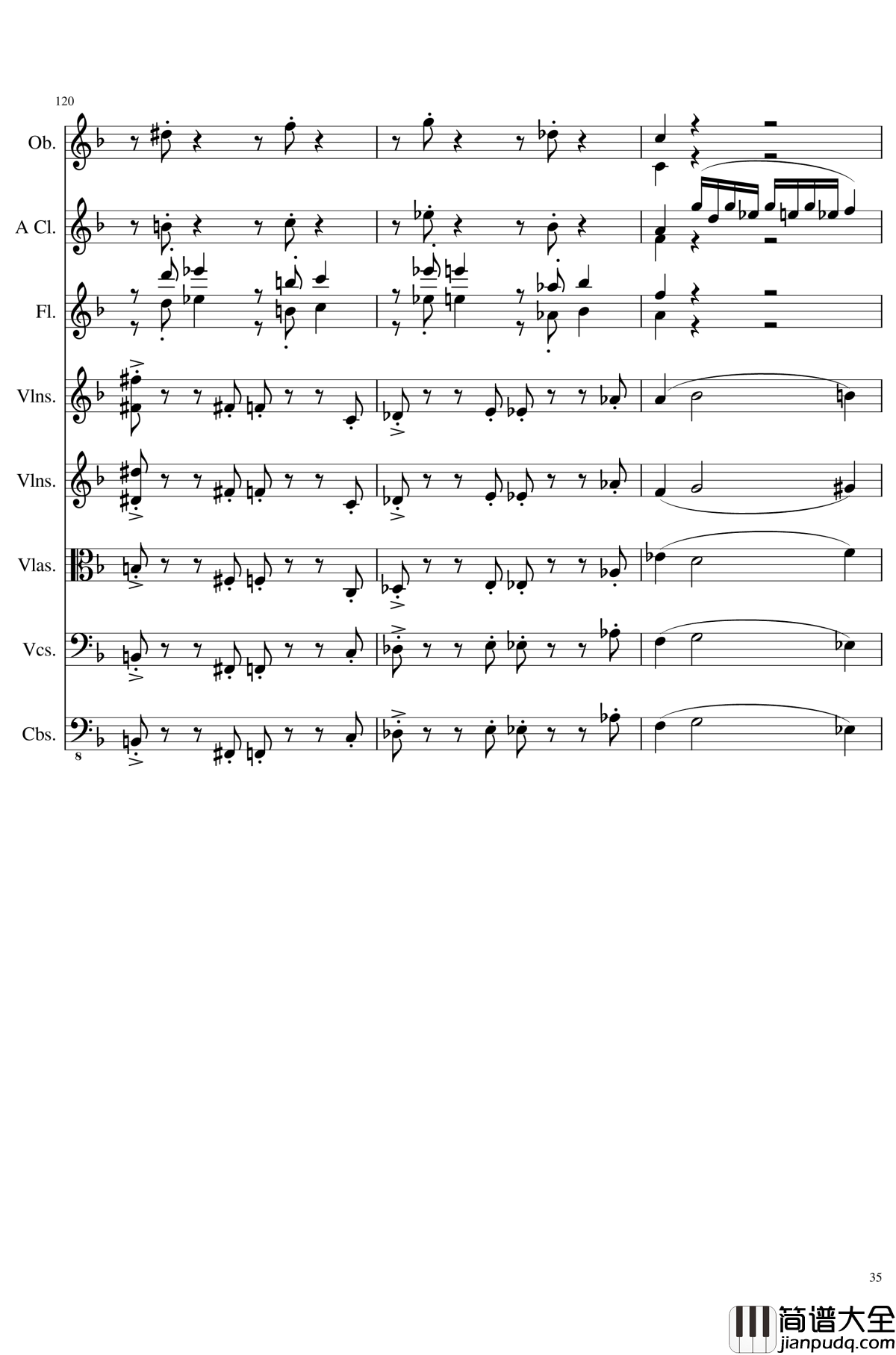 Sonata_for_strings,Oboes,Clinests_and_flutes,_Op.84钢琴谱_一个球
