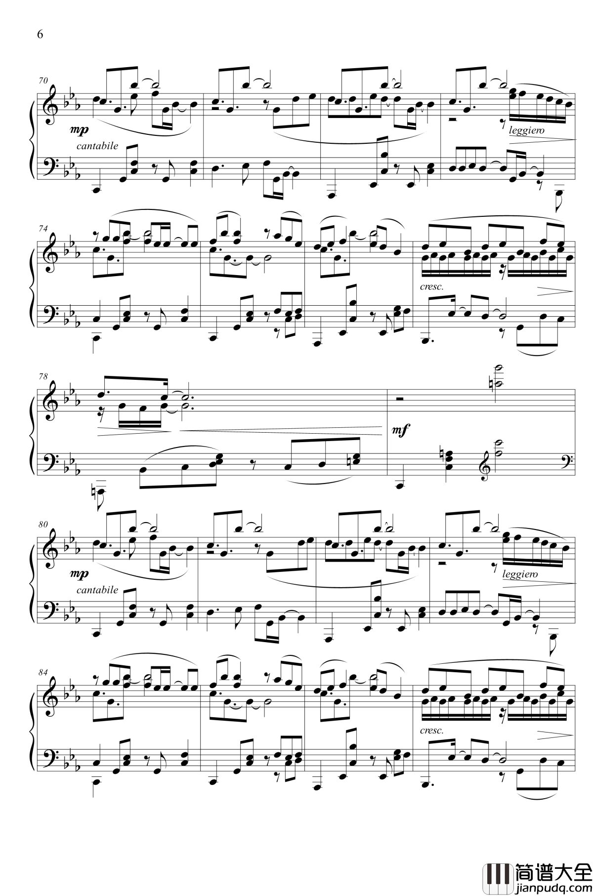 空に近い場所钢琴谱_东方同人曲_东方project