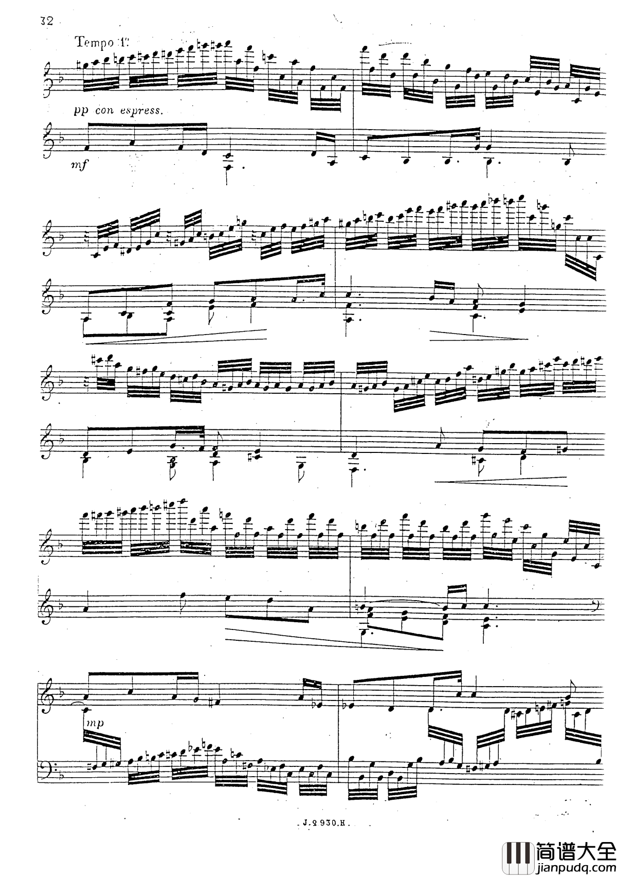 a小调第四钢琴奏鸣曲钢琴谱_安东_鲁宾斯坦__Op.100