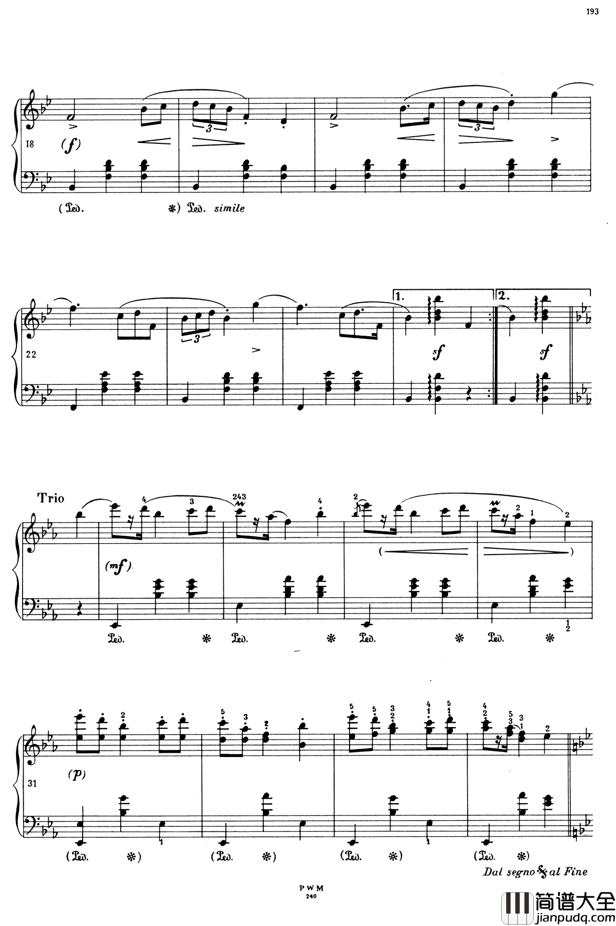 降B大调玛祖卡钢琴谱_遗作_肖邦_chopin