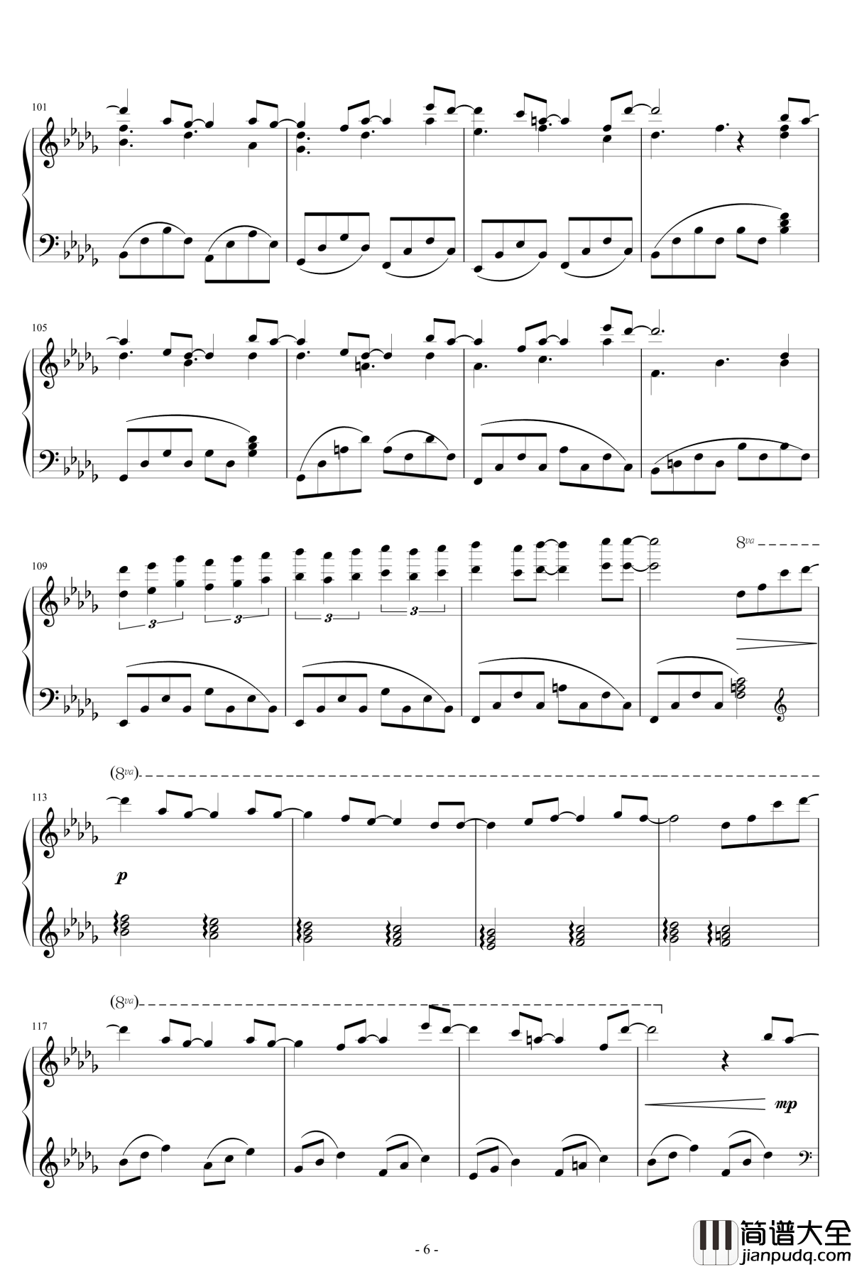 FGO主题曲钢琴谱_色彩_Fate_Grand_Order