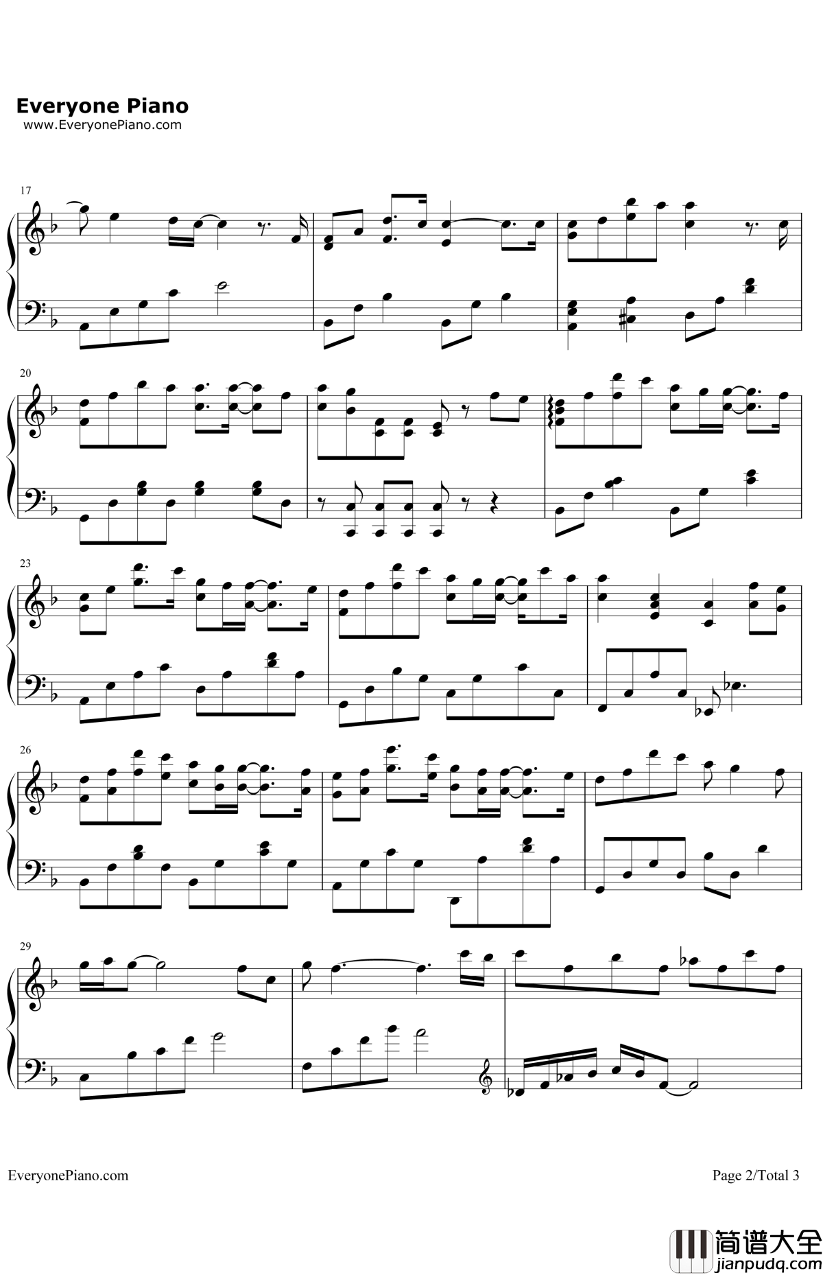 说不出口钢琴谱_刘涛_欢乐颂插曲