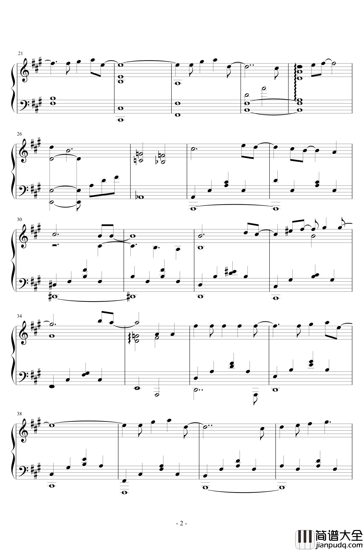 爱的回归线钢琴谱__爱情公寓3_插曲_陈韵若